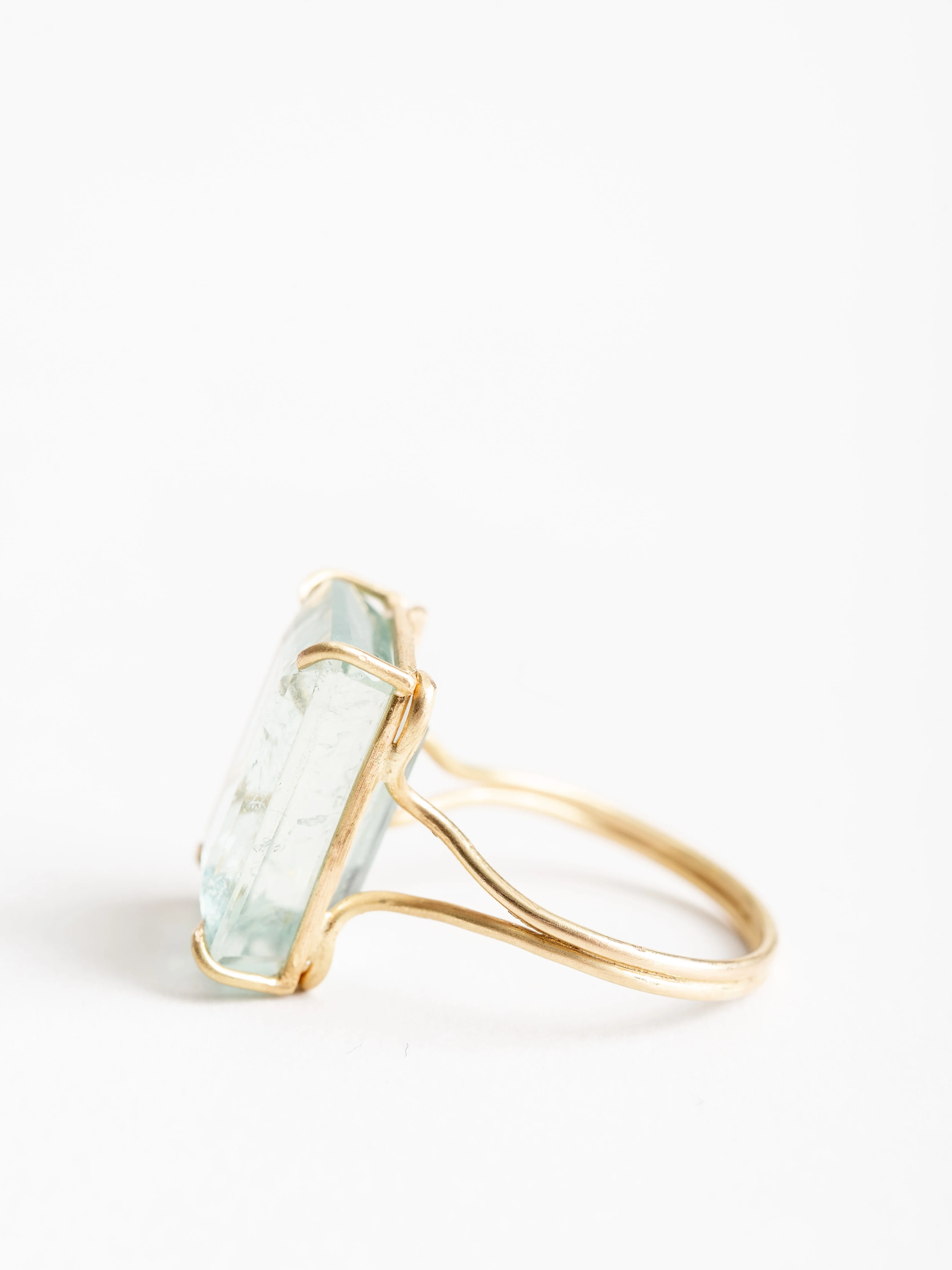 aquamarine emerald cut ring - Image 5