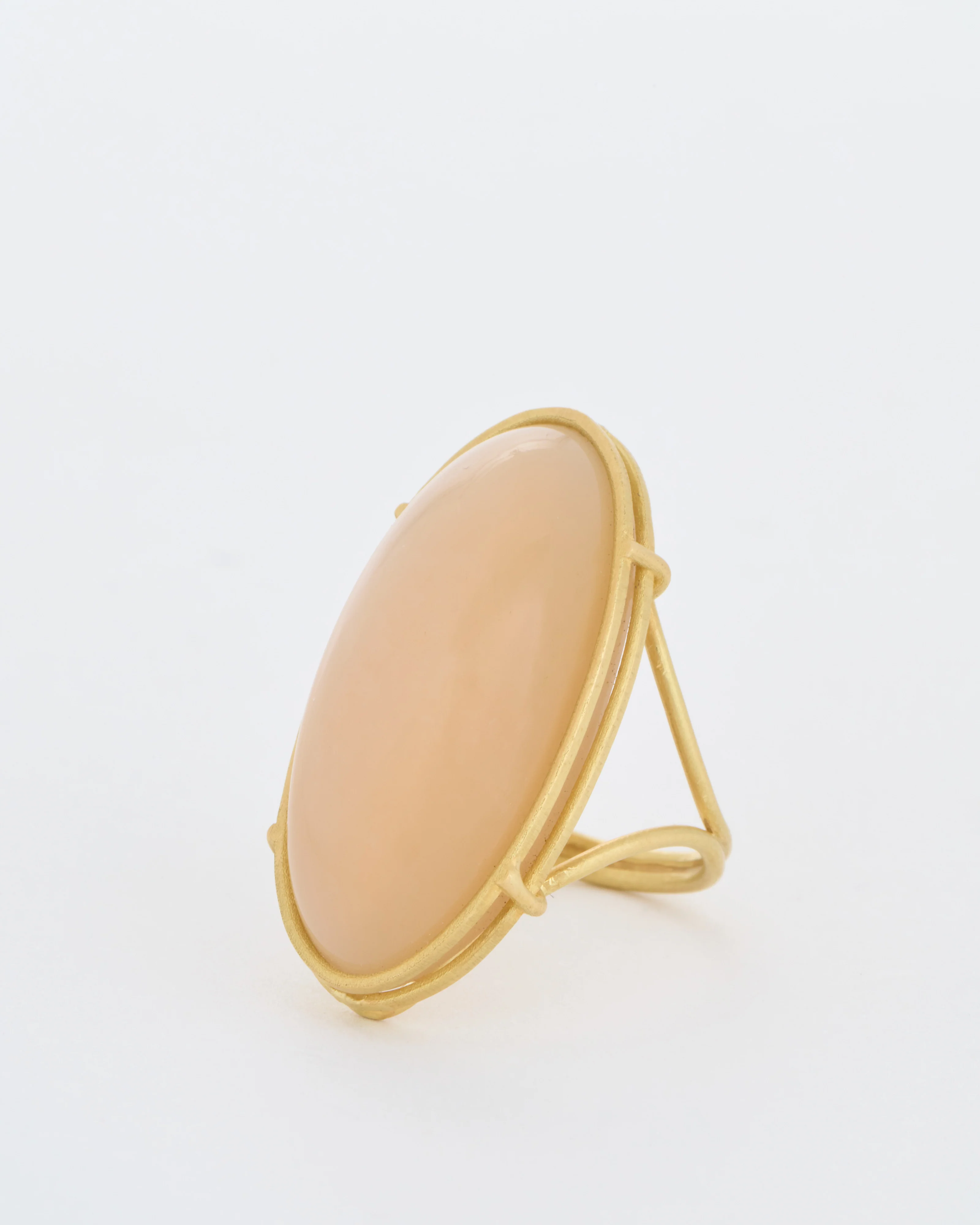 mocha moonstone cabochon ring - Image 2