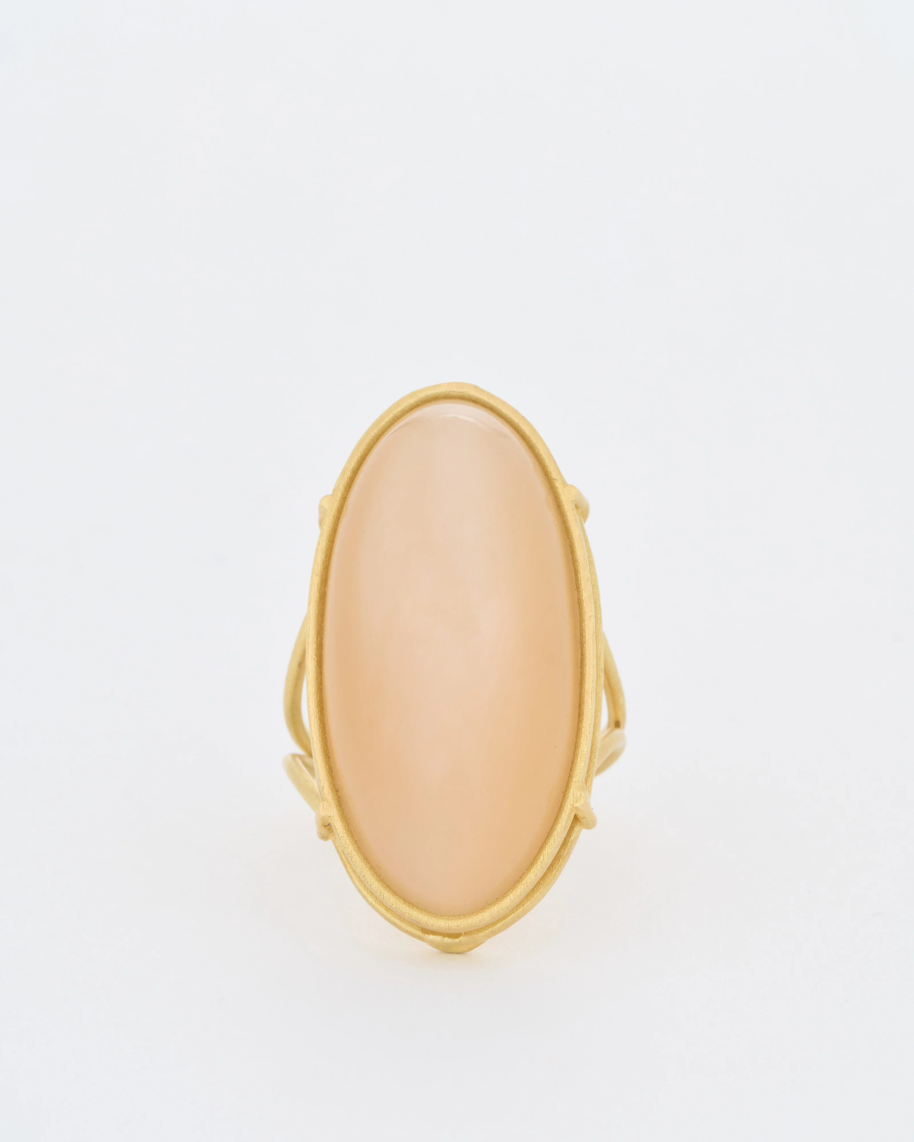 mocha moonstone cabochon ring - Image 3