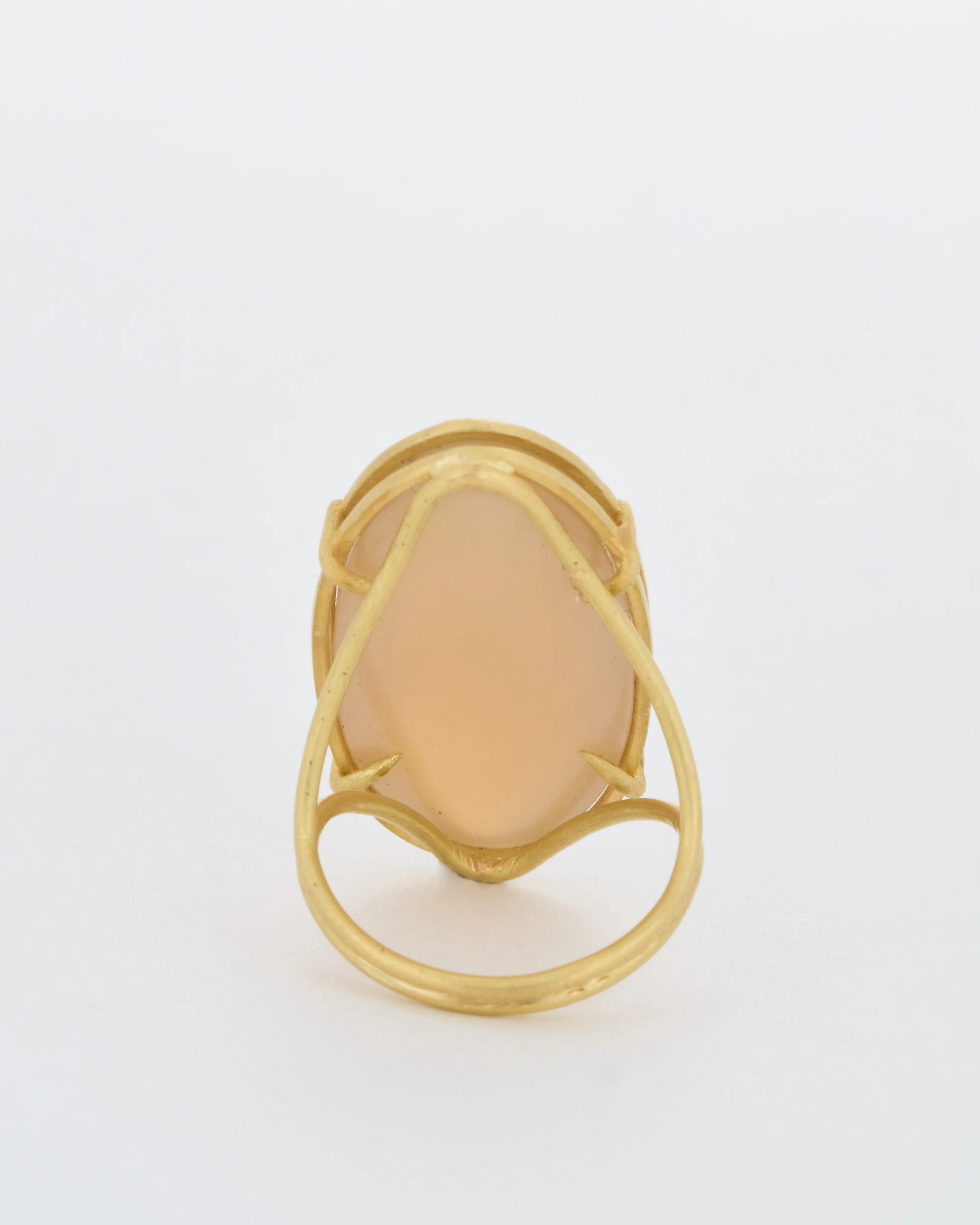 mocha moonstone cabochon ring - Image 4