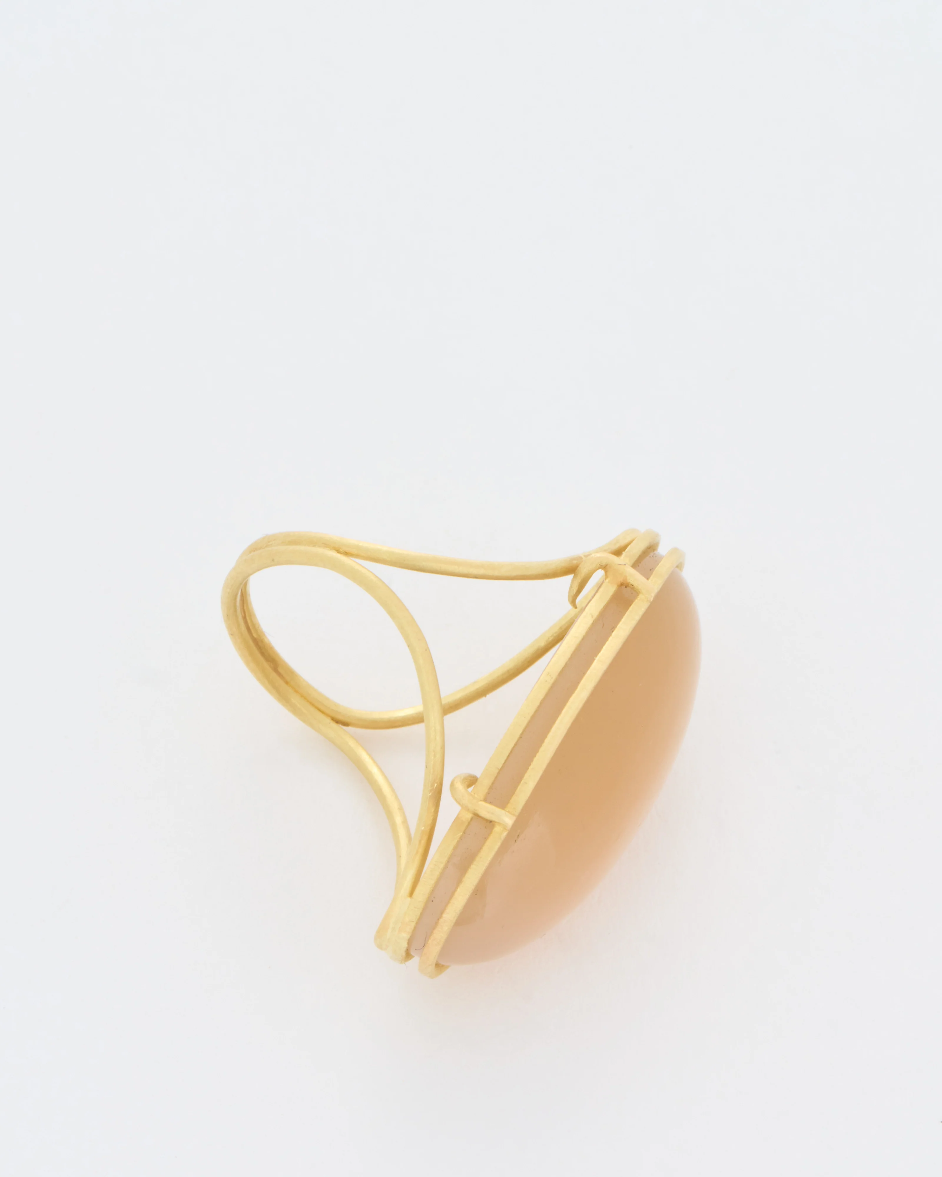 mocha moonstone cabochon ring - Image 5