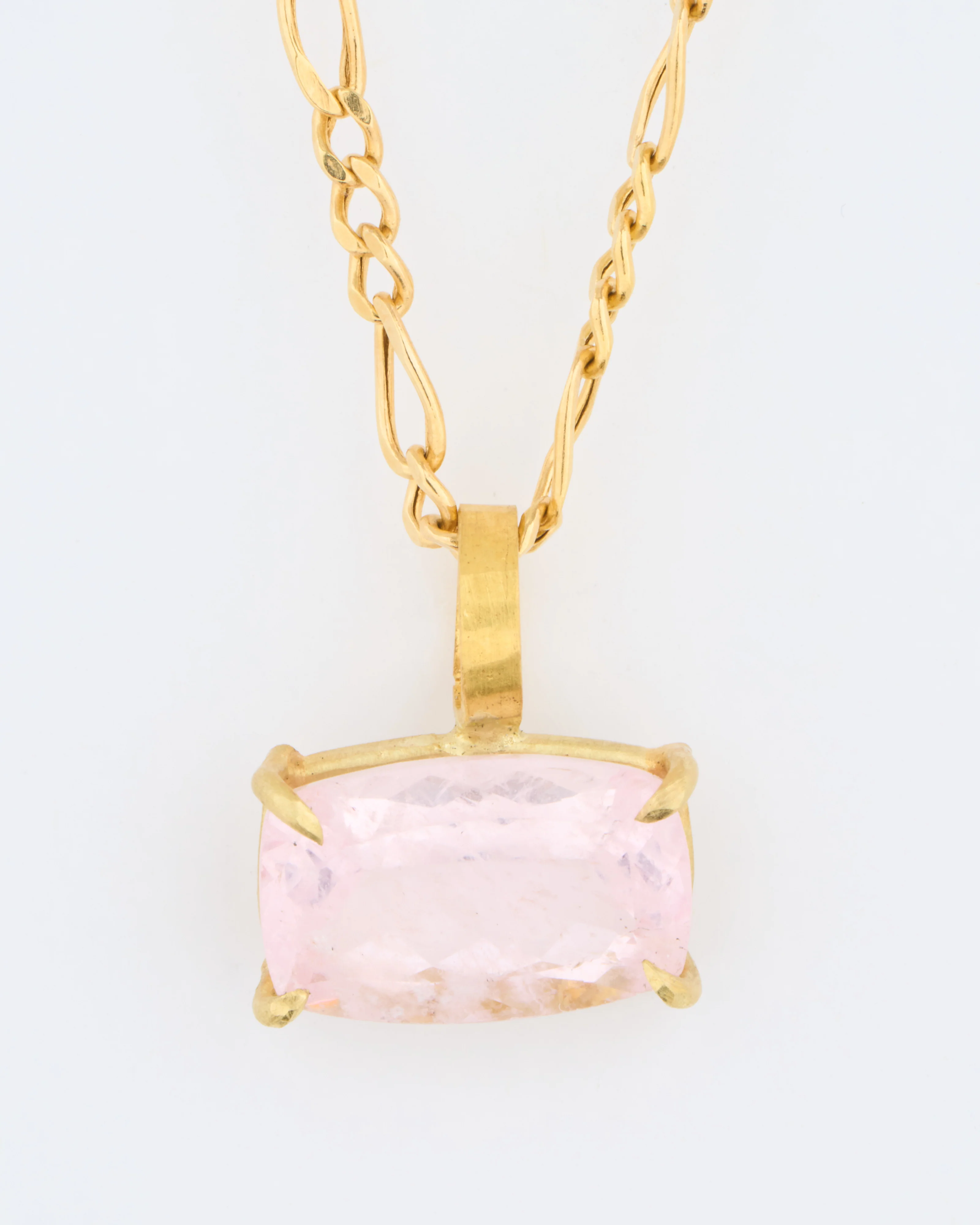 morganite cushion cut pendant - Image 2