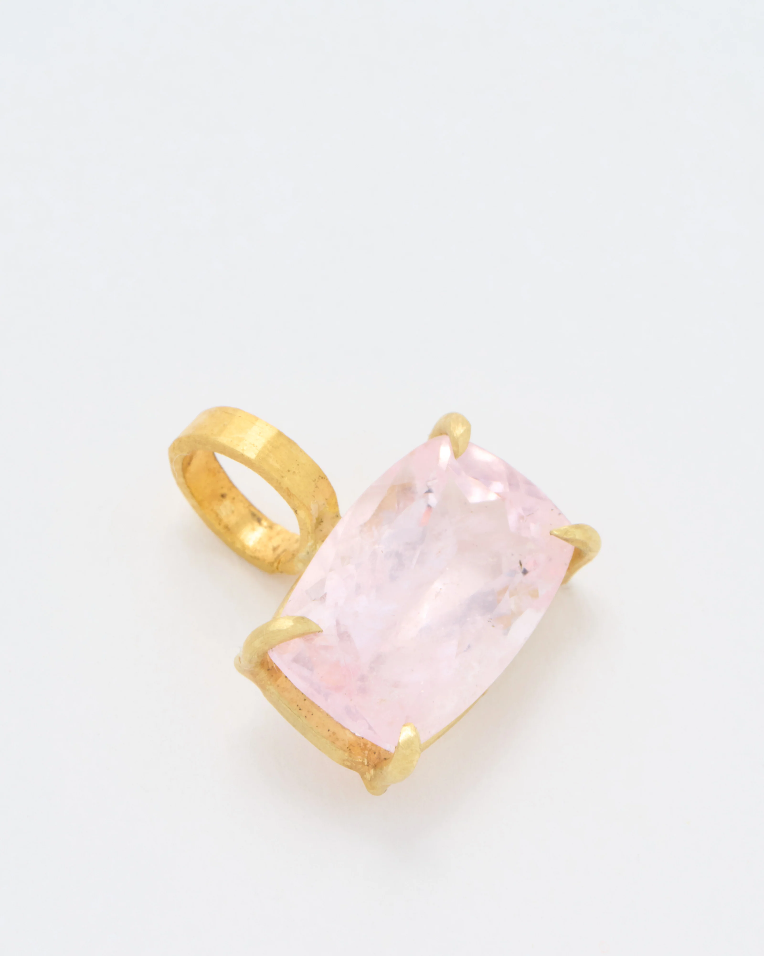 morganite cushion cut pendant - Image 5