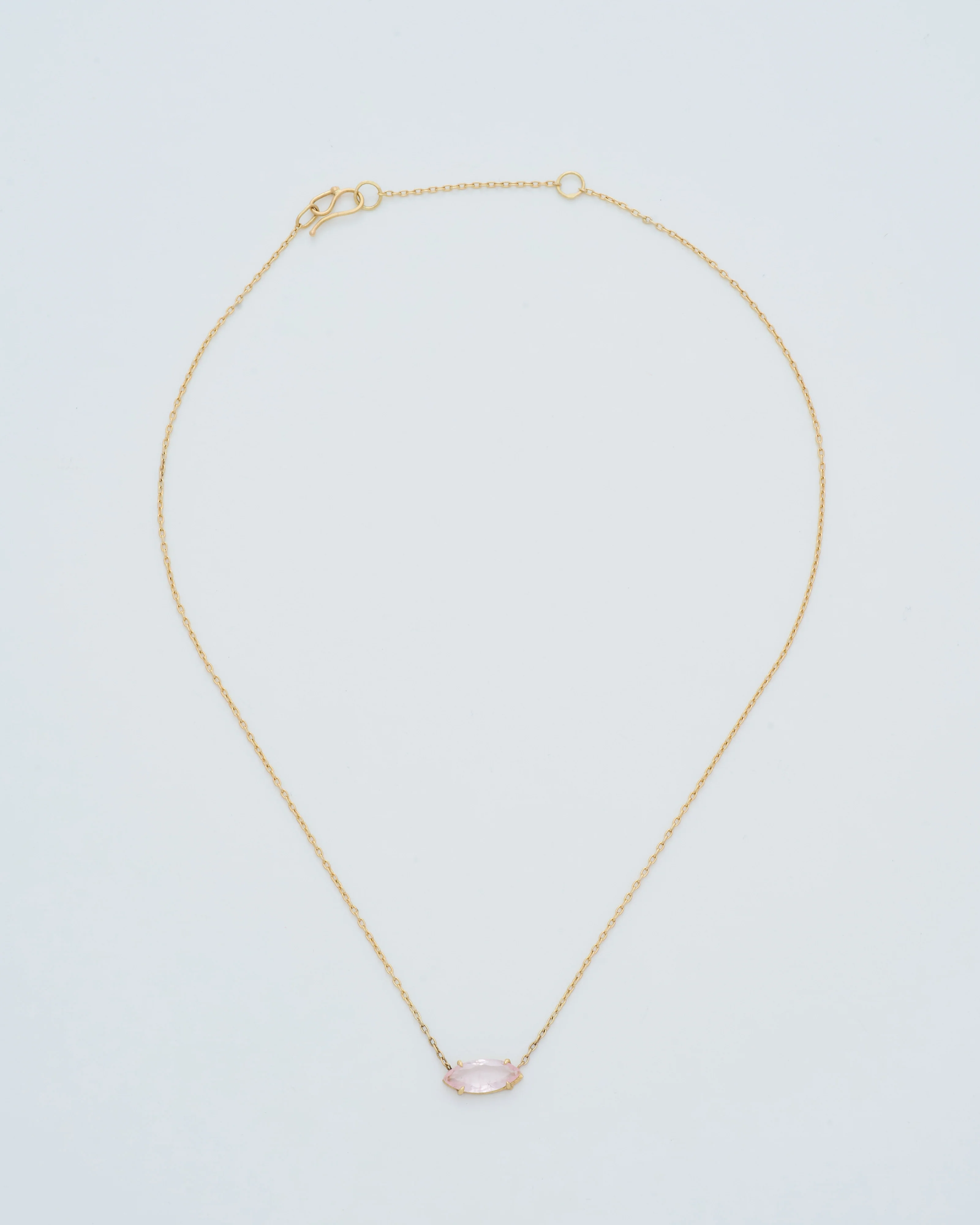 morganite navette chain necklace - Image 7