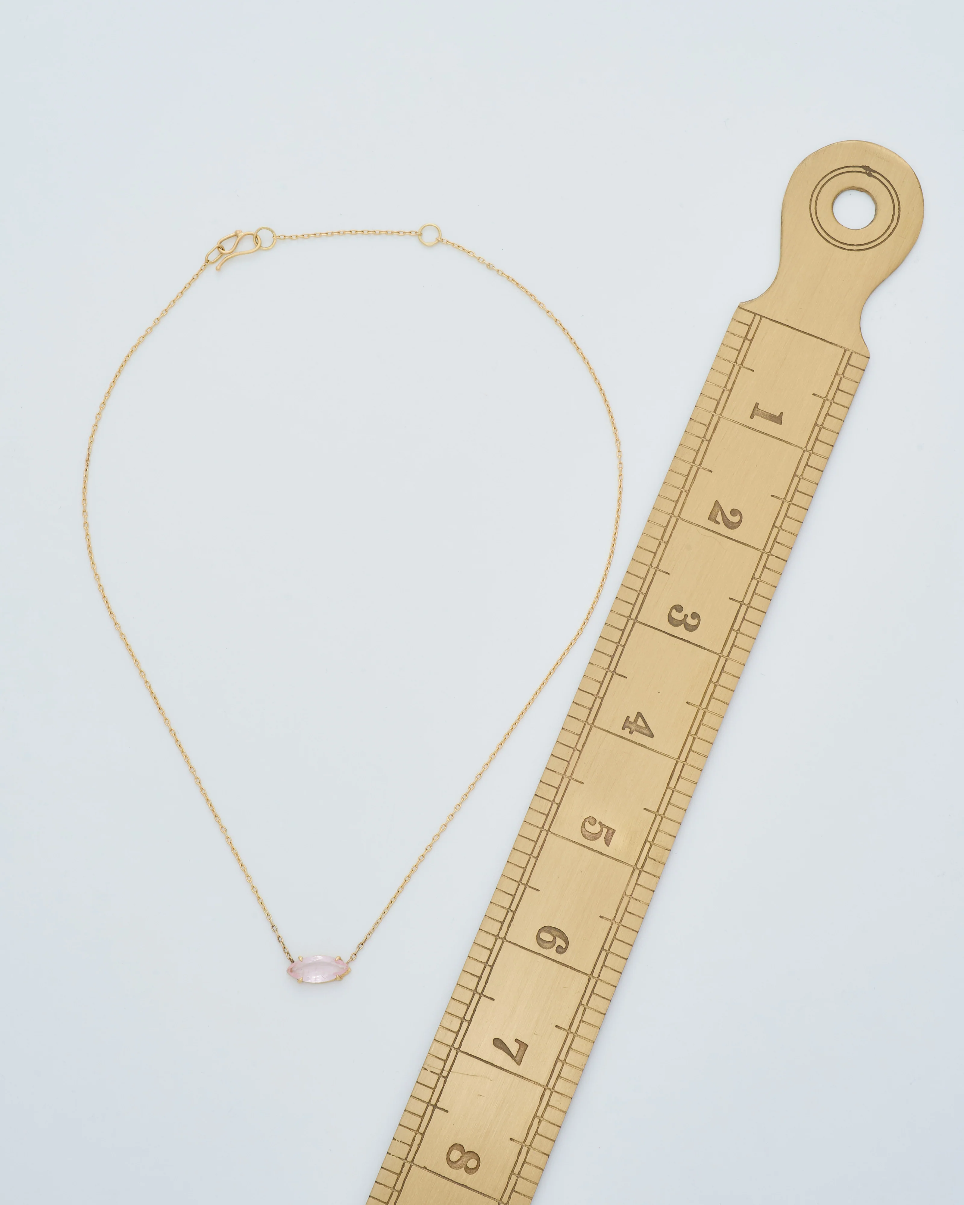 morganite navette chain necklace - Image 8