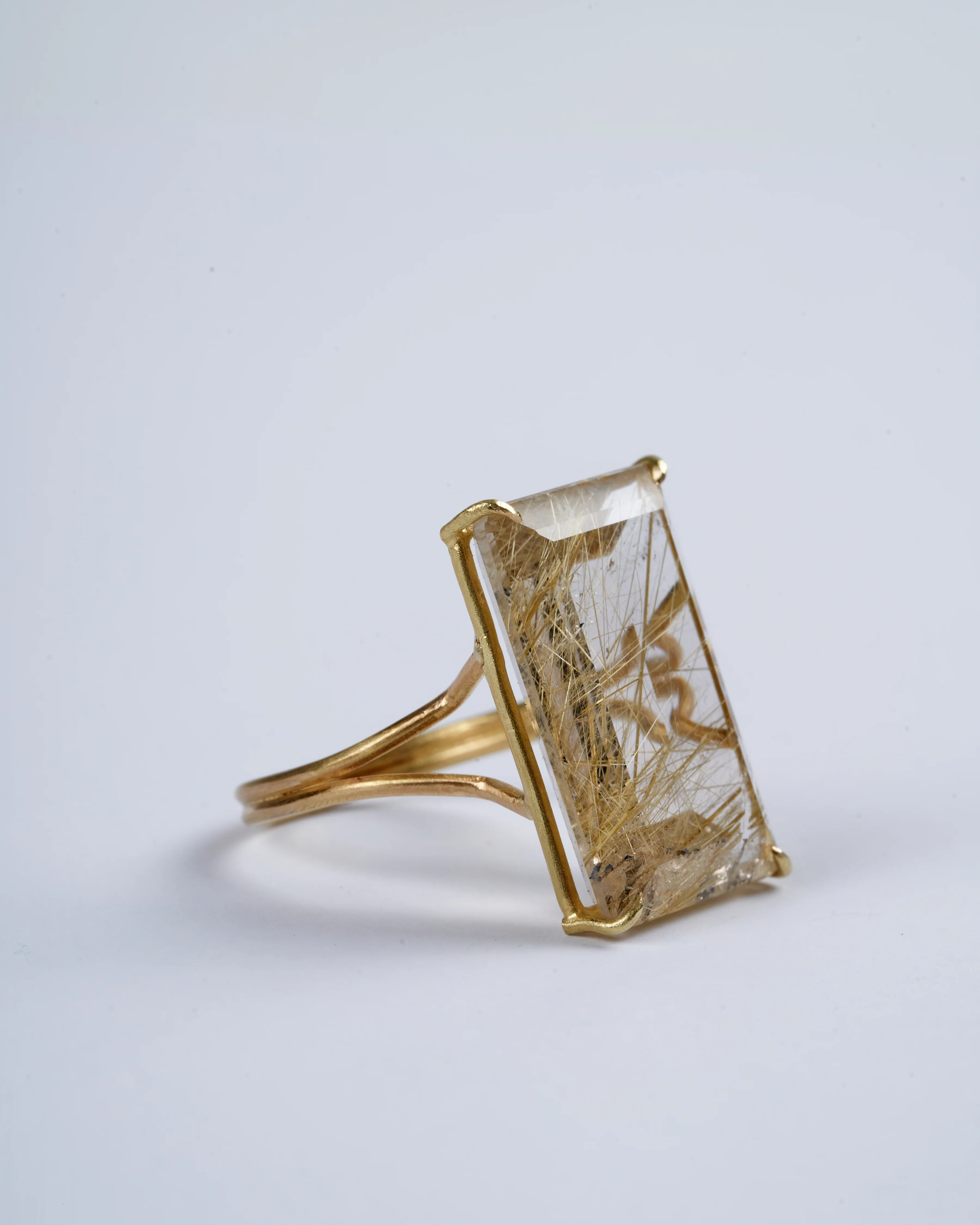 one of a kind rutile quartz cocktail ring - Image 2
