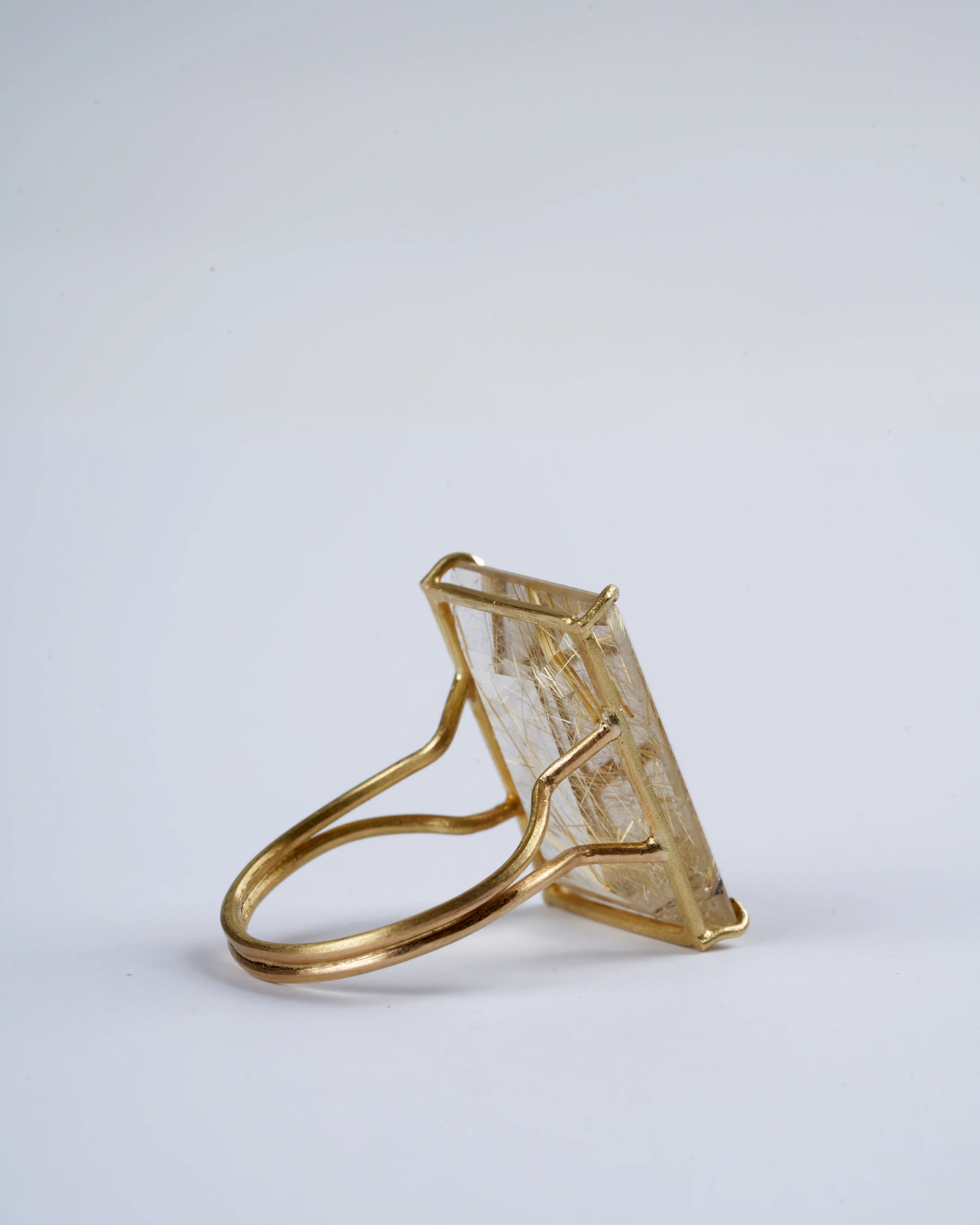 one of a kind rutile quartz cocktail ring - Image 3