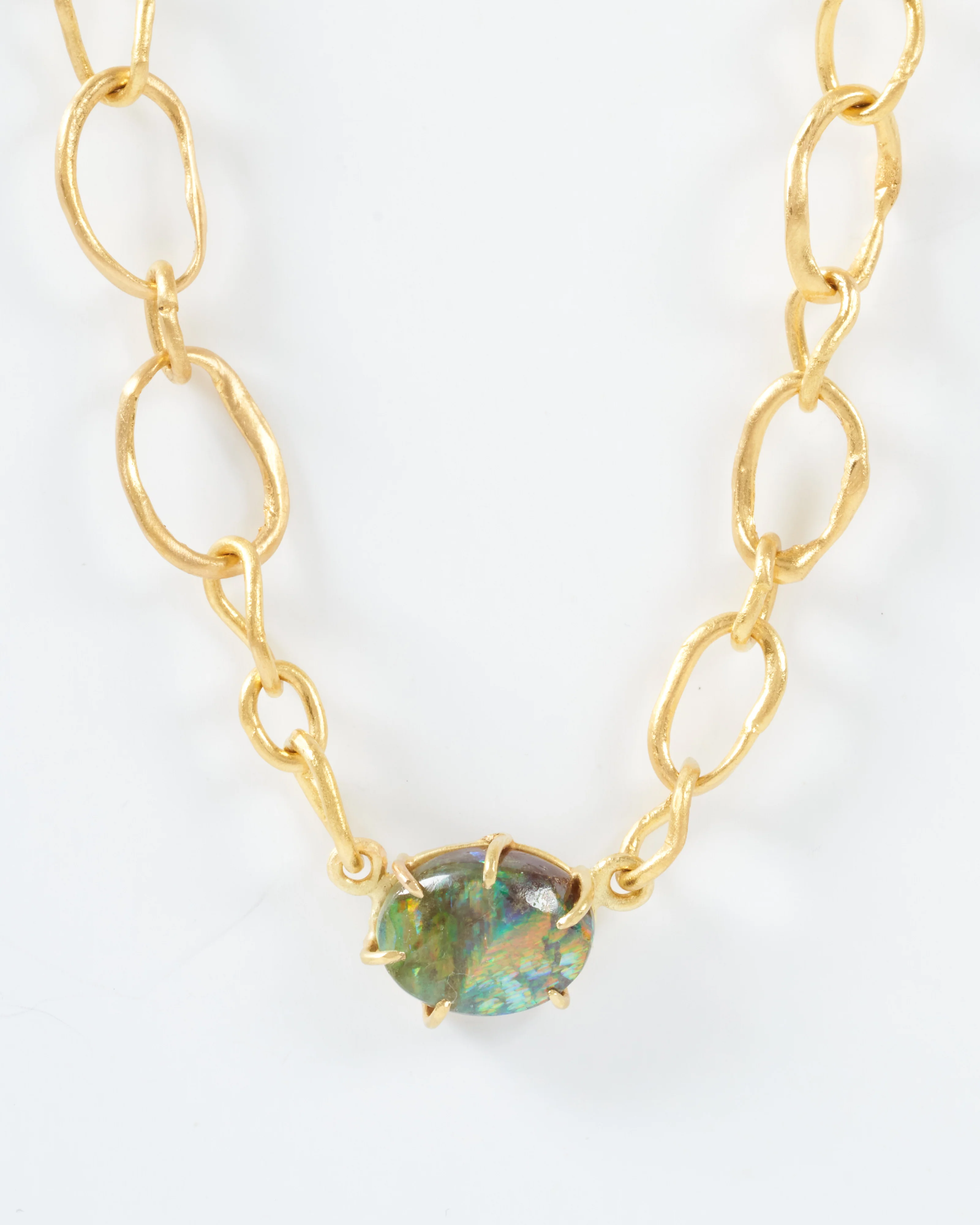 opal mixed link chain necklace - Image 2