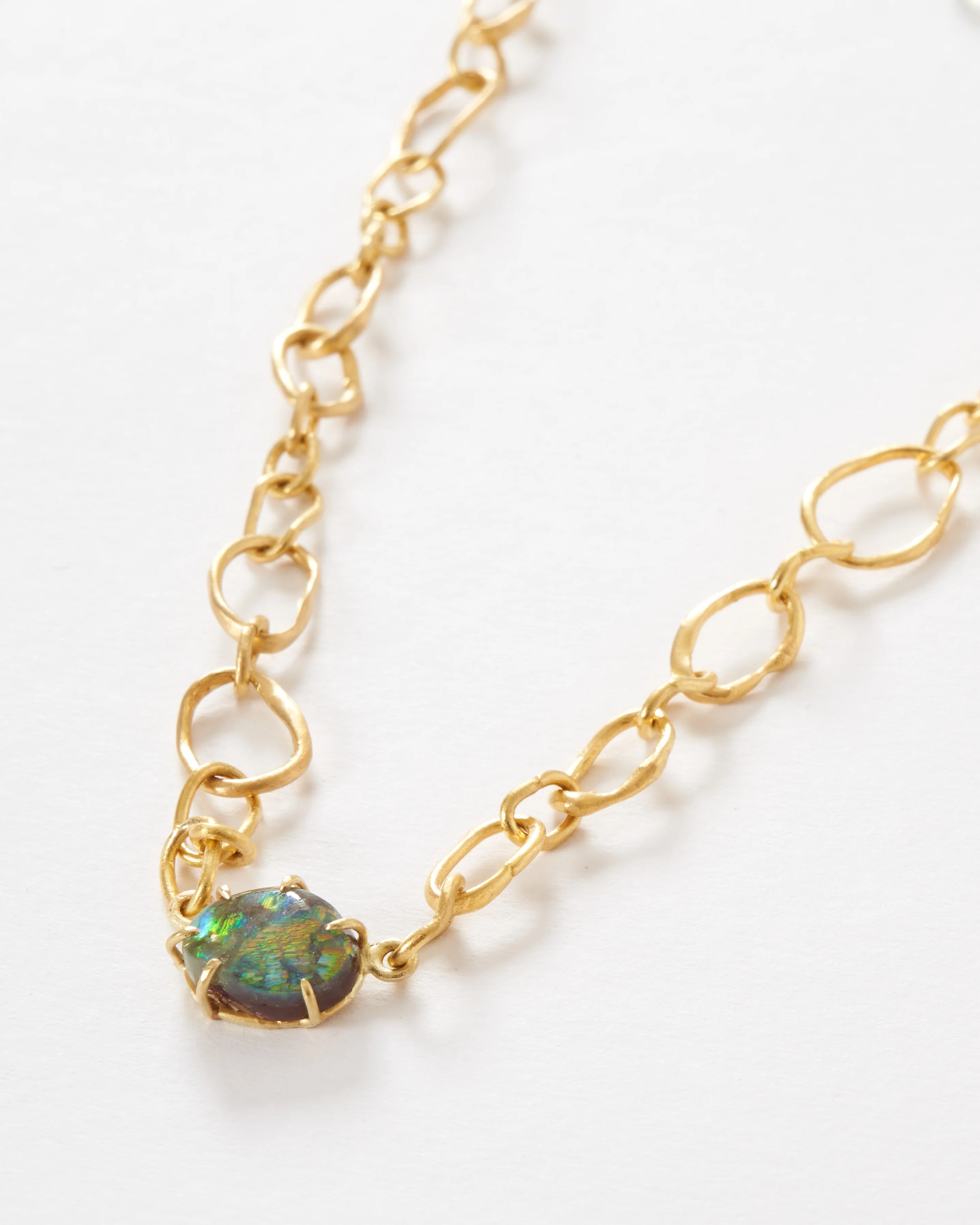opal mixed link chain necklace - Image 5