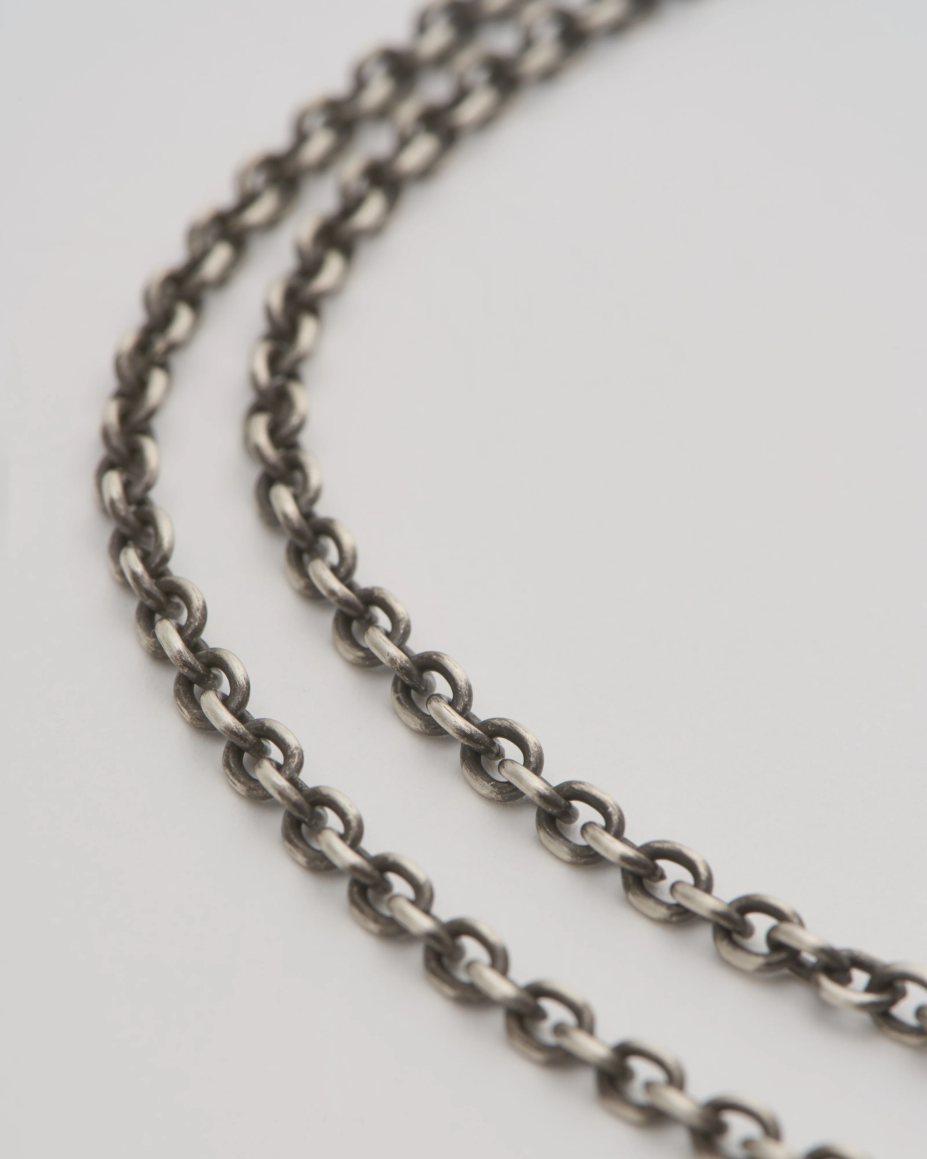 oxidized sterling silver 3mm chain - Image 2