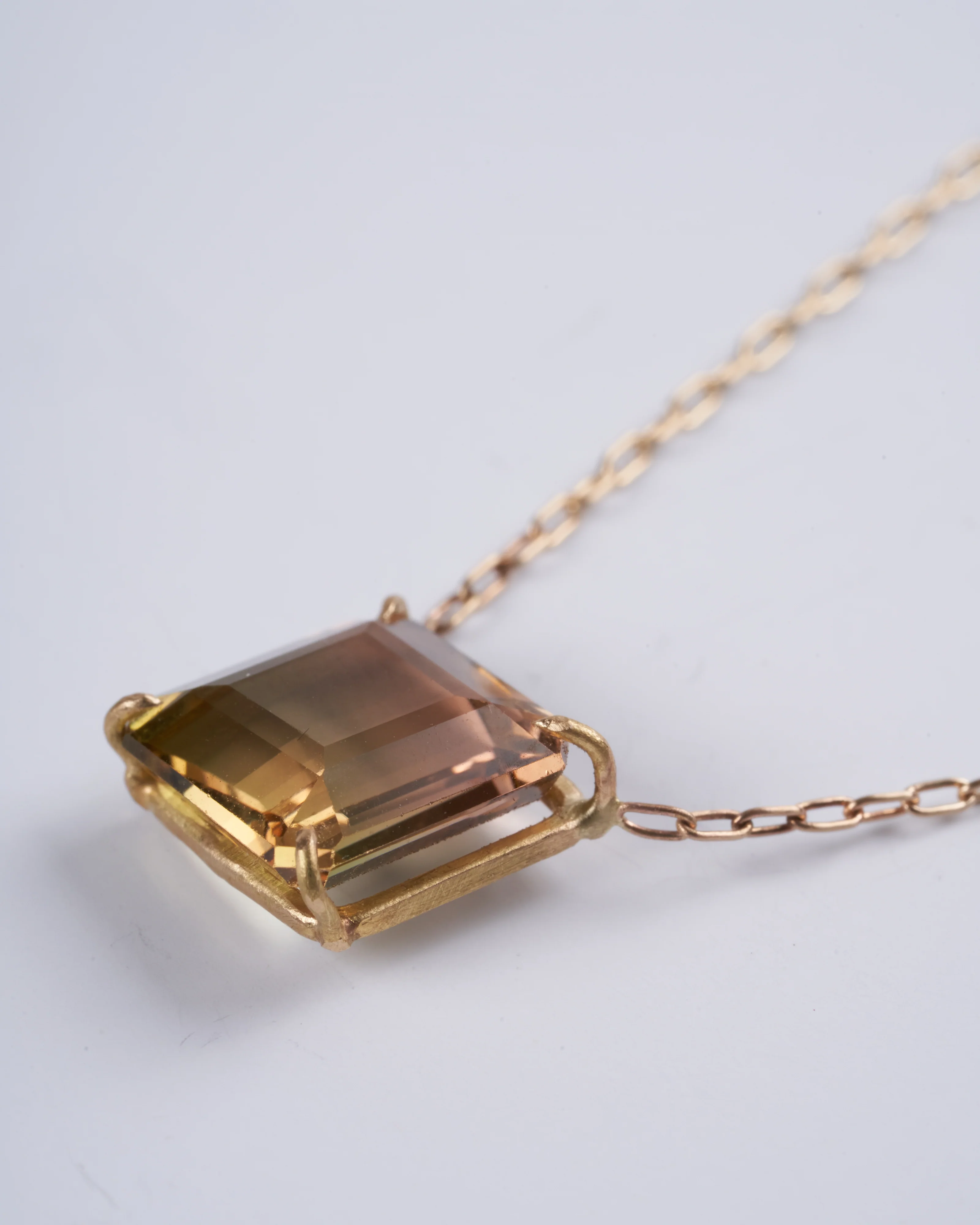 peach tourmaline square mini gem - Image 2