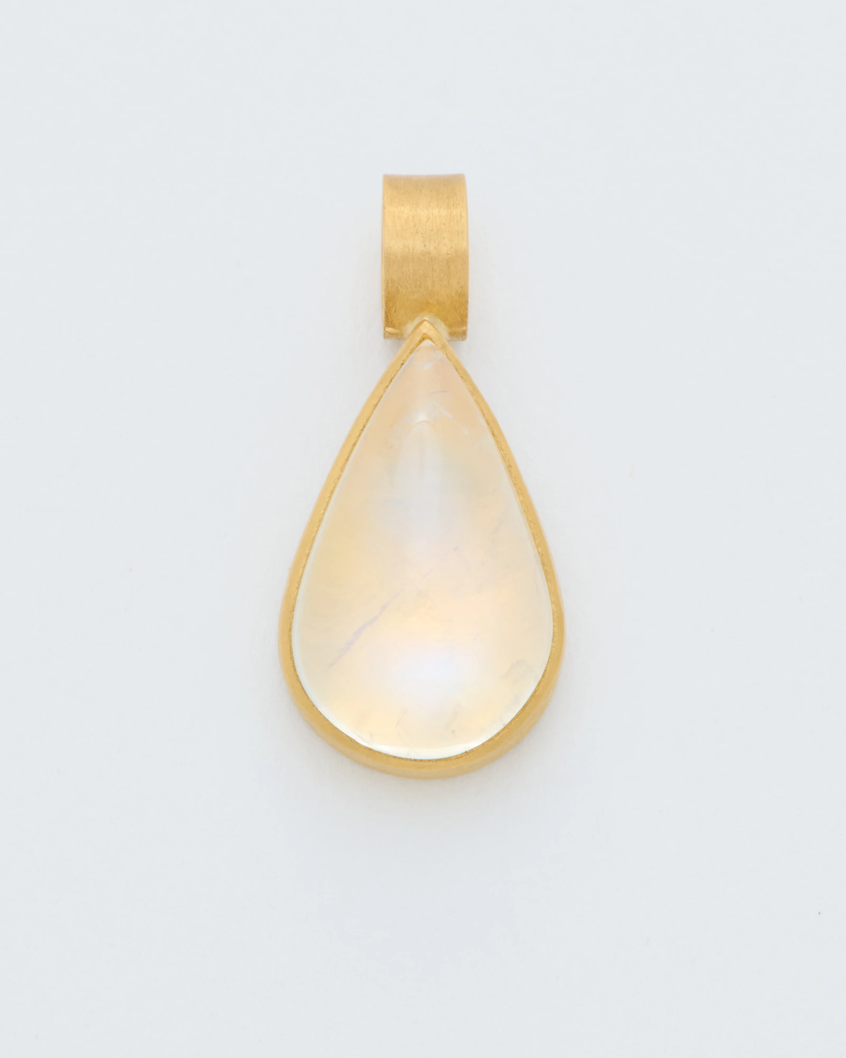 rainbow moonstone teardrop pendant - Image 3