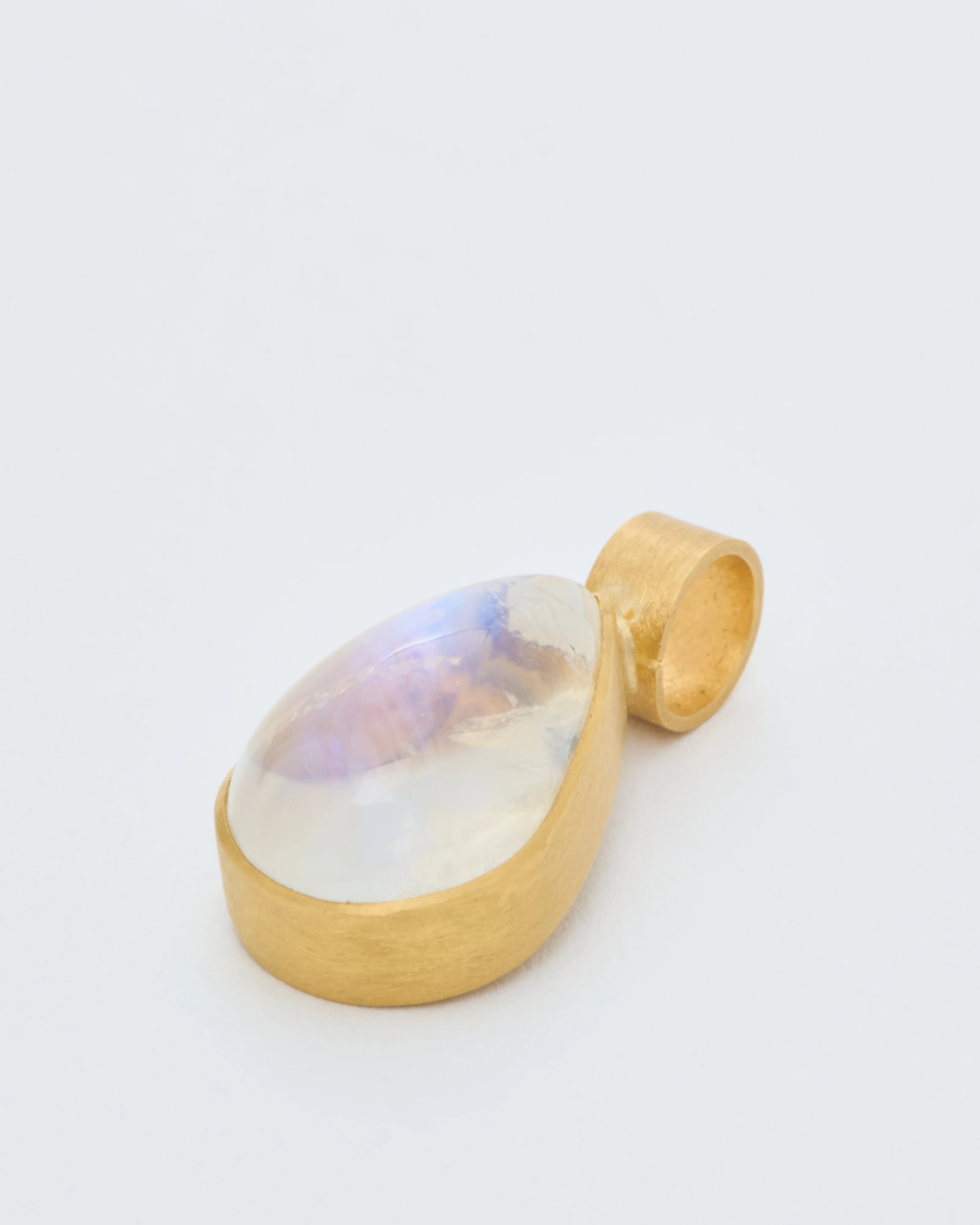 rainbow moonstone teardrop pendant - Image 4
