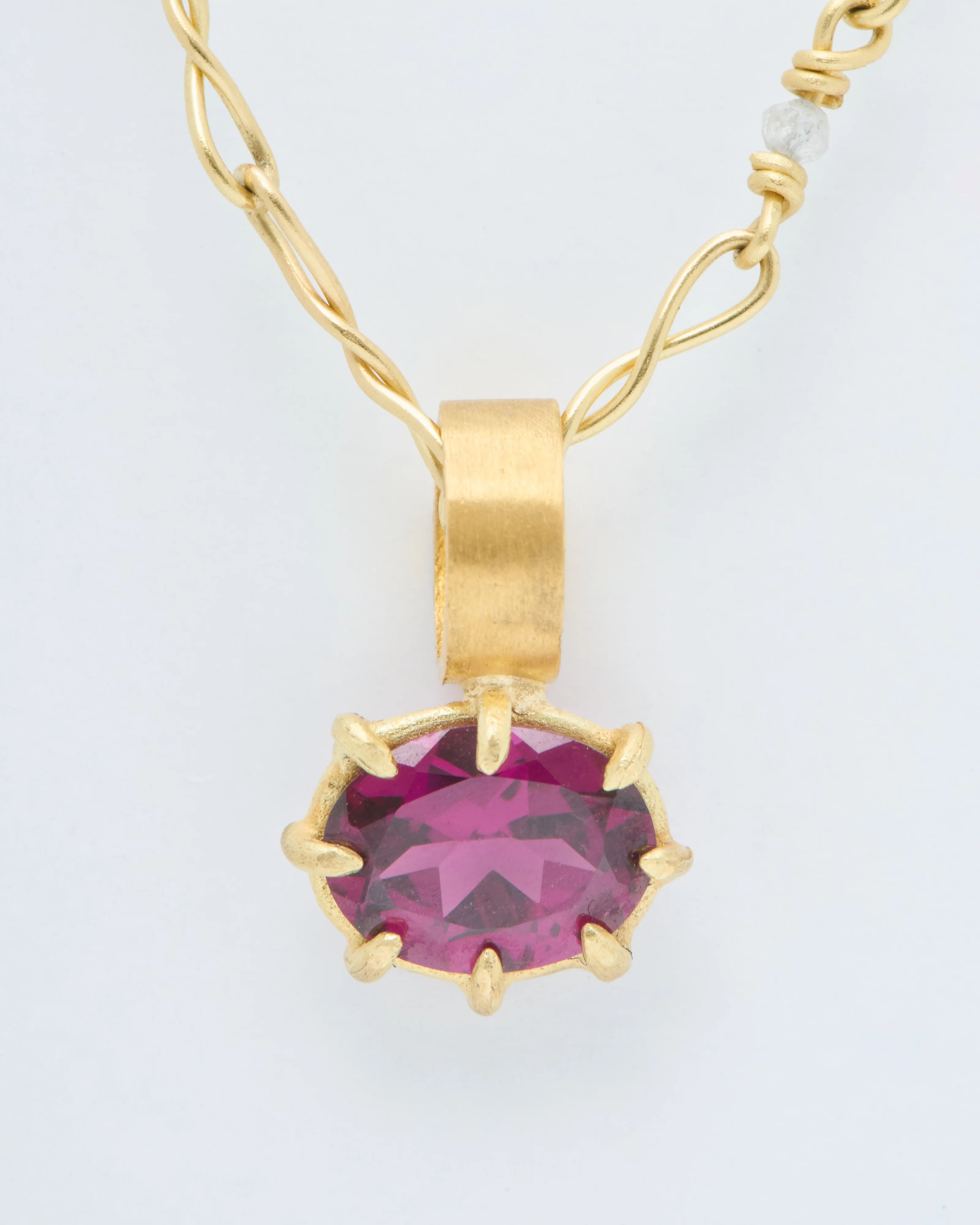 rhodolite garnet mini gem pendant - Image 2