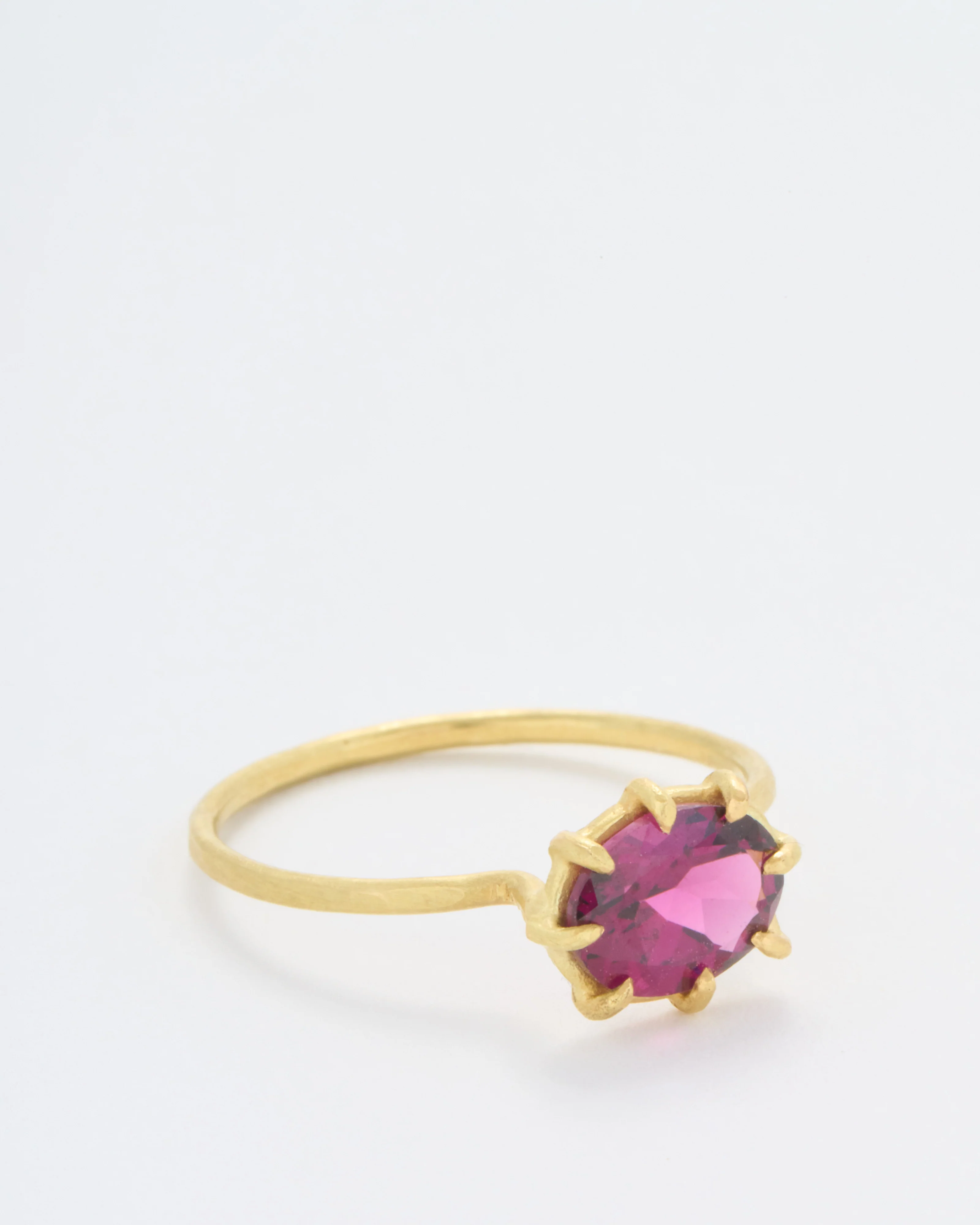 rhodolite garnet faceted oval gem ring - Image 2