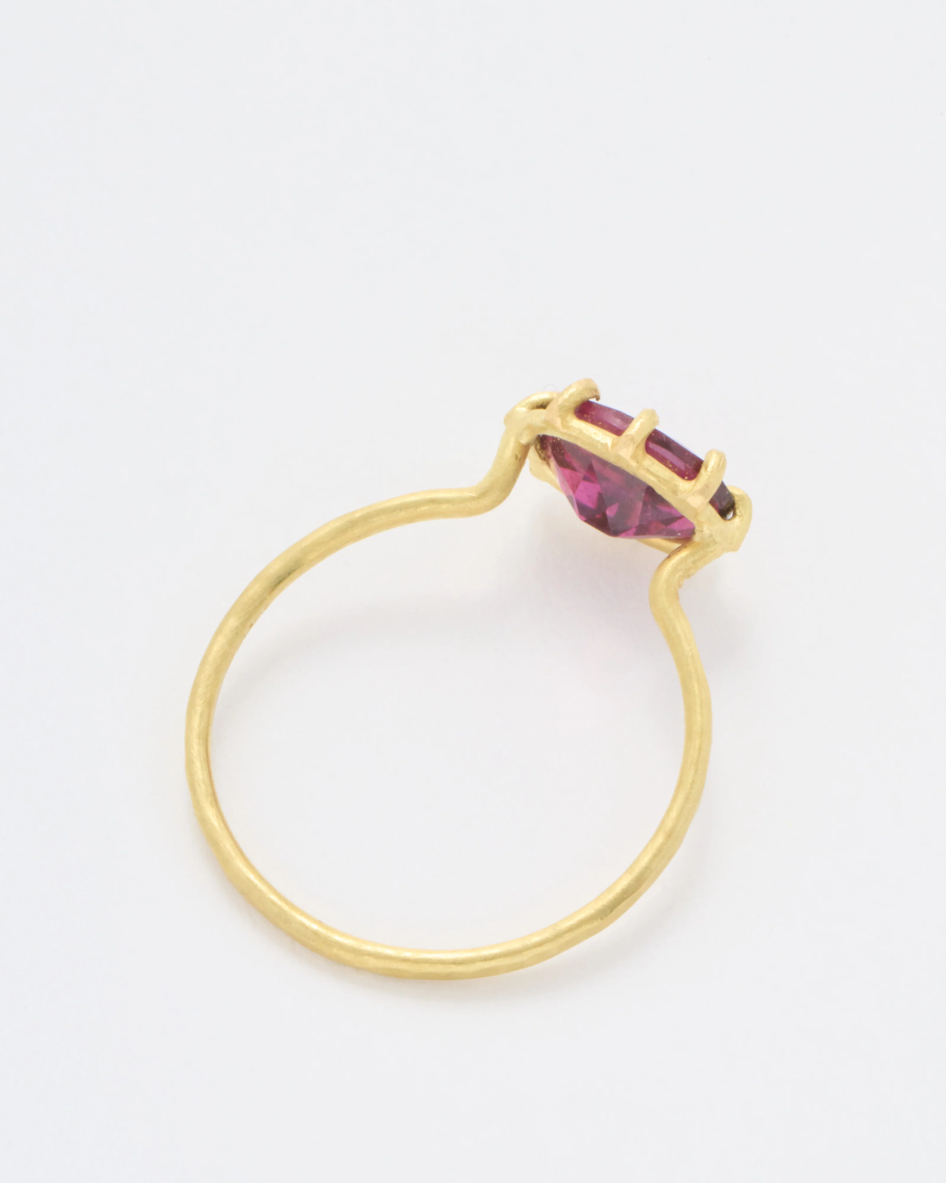 rhodolite garnet faceted oval gem ring - Image 4