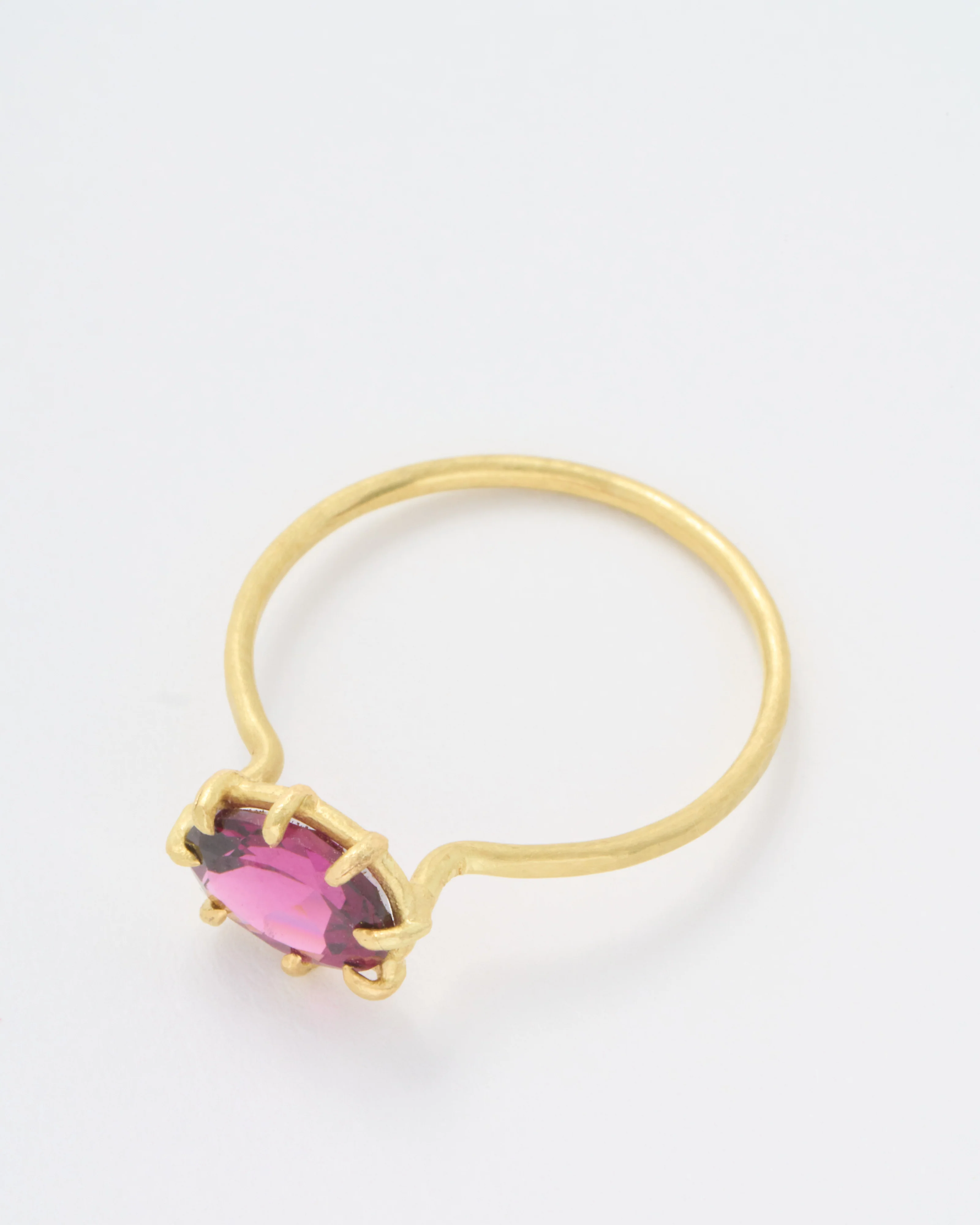 rhodolite garnet faceted oval gem ring - Image 5