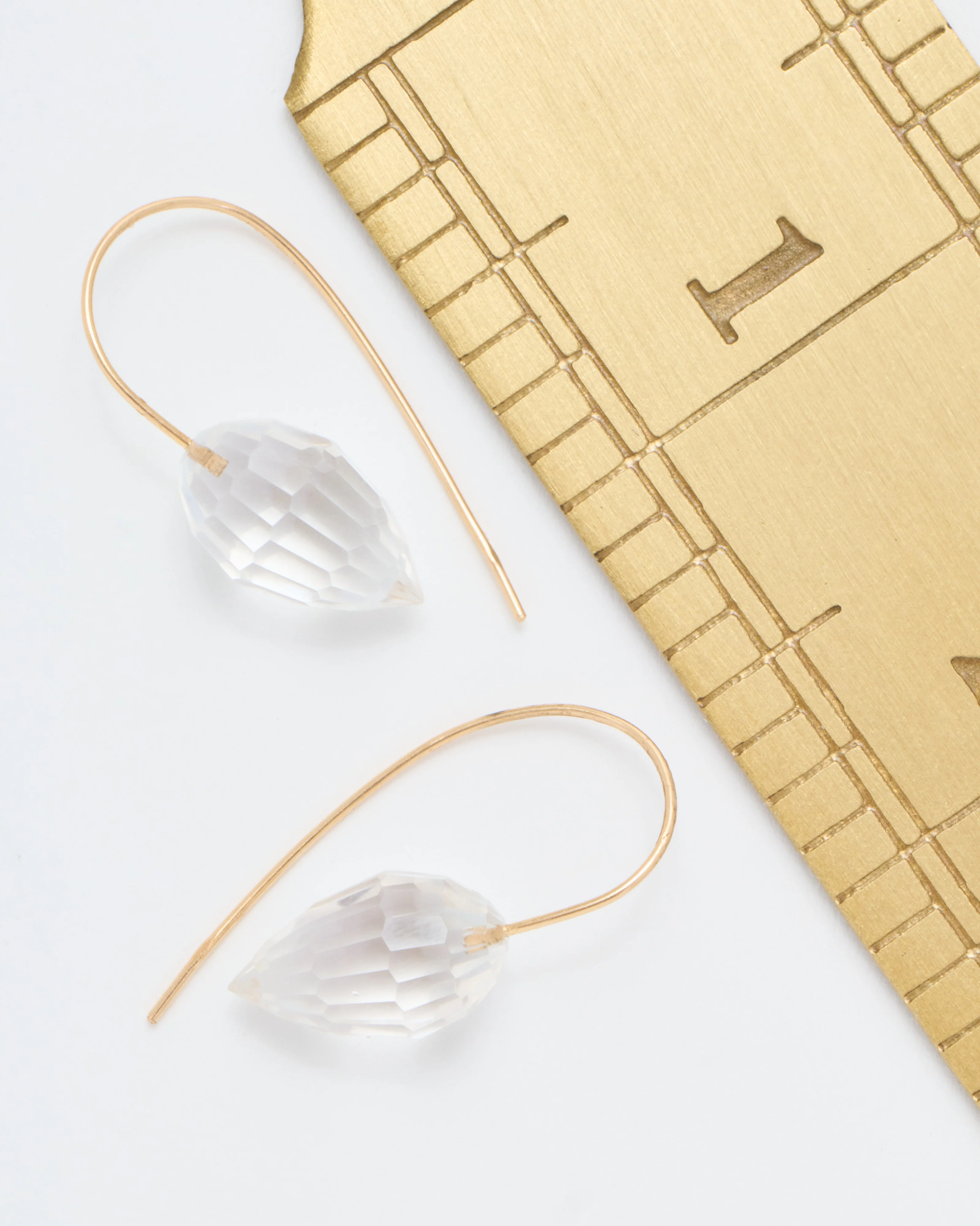 rock crystal carved drop earrings - Image 5