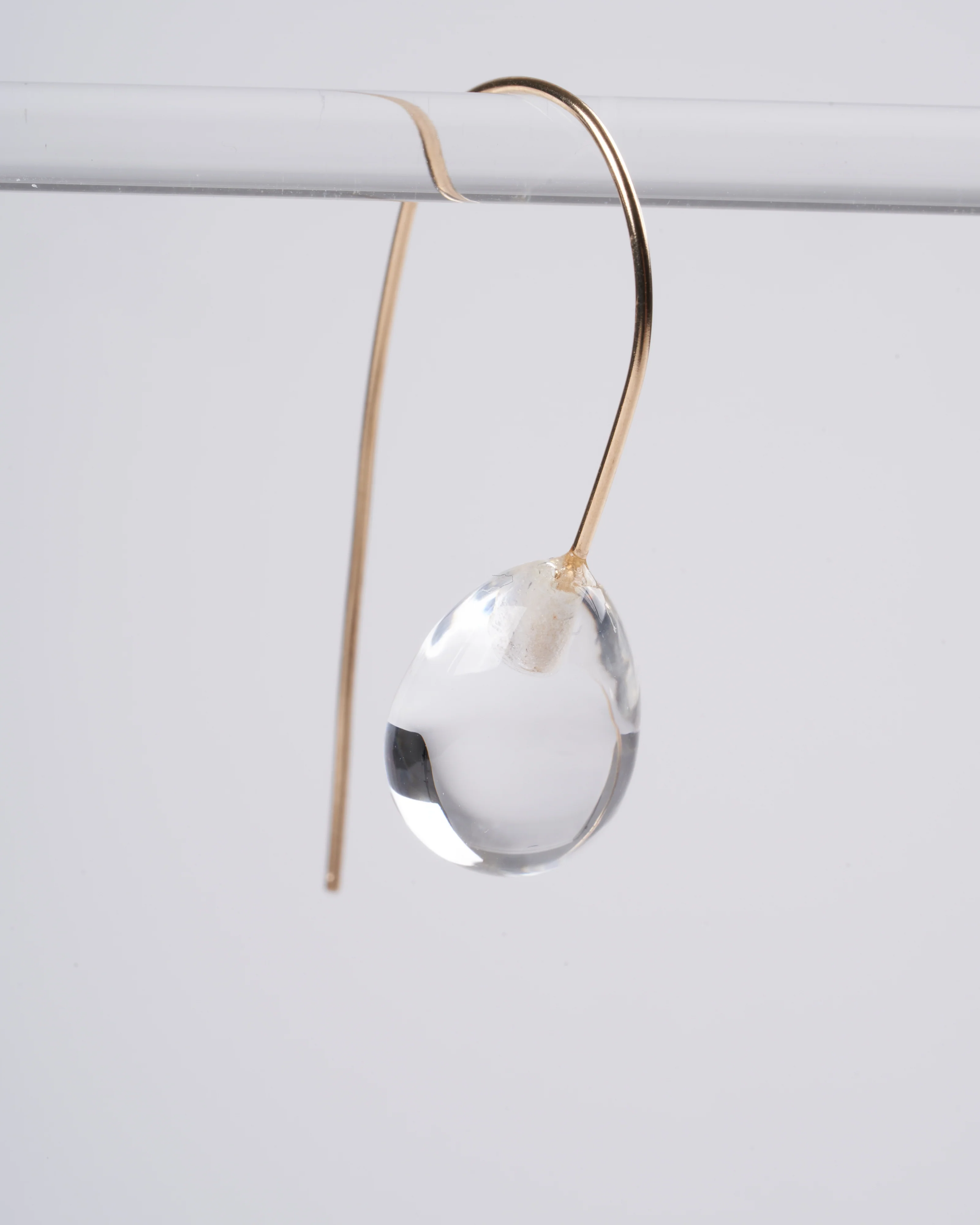 rock crystal egg drop earrings - Image 2