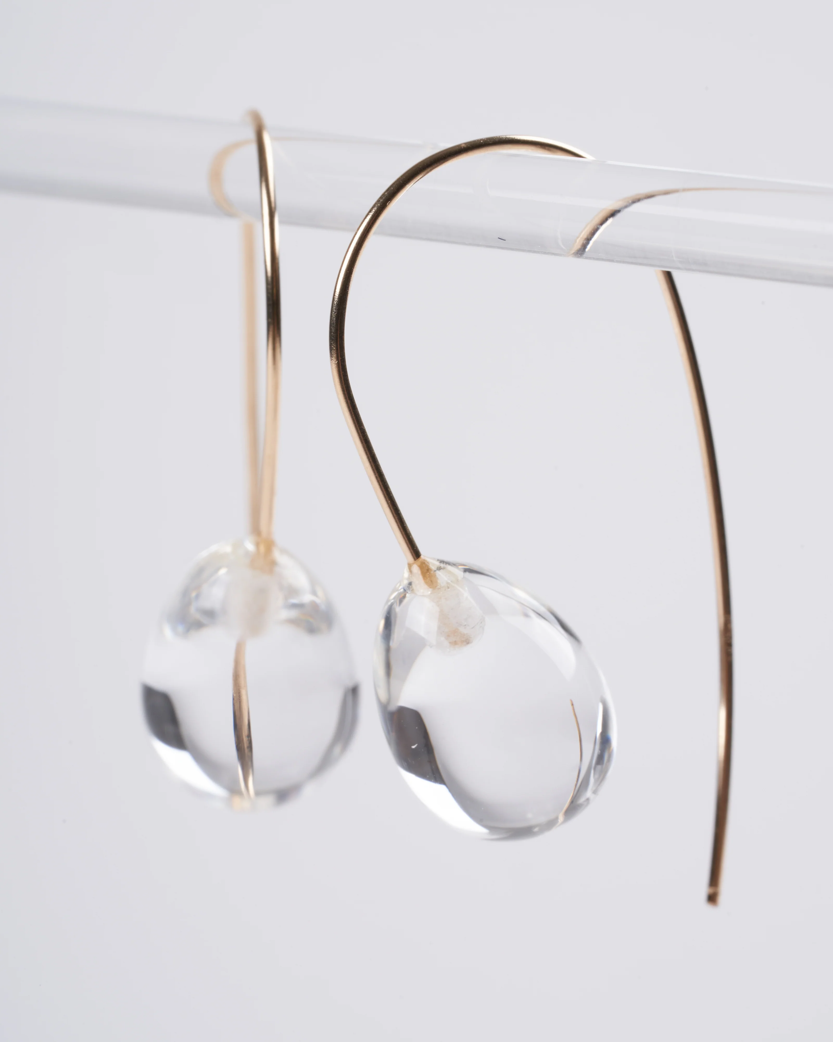 rock crystal egg drop earrings - Image 3