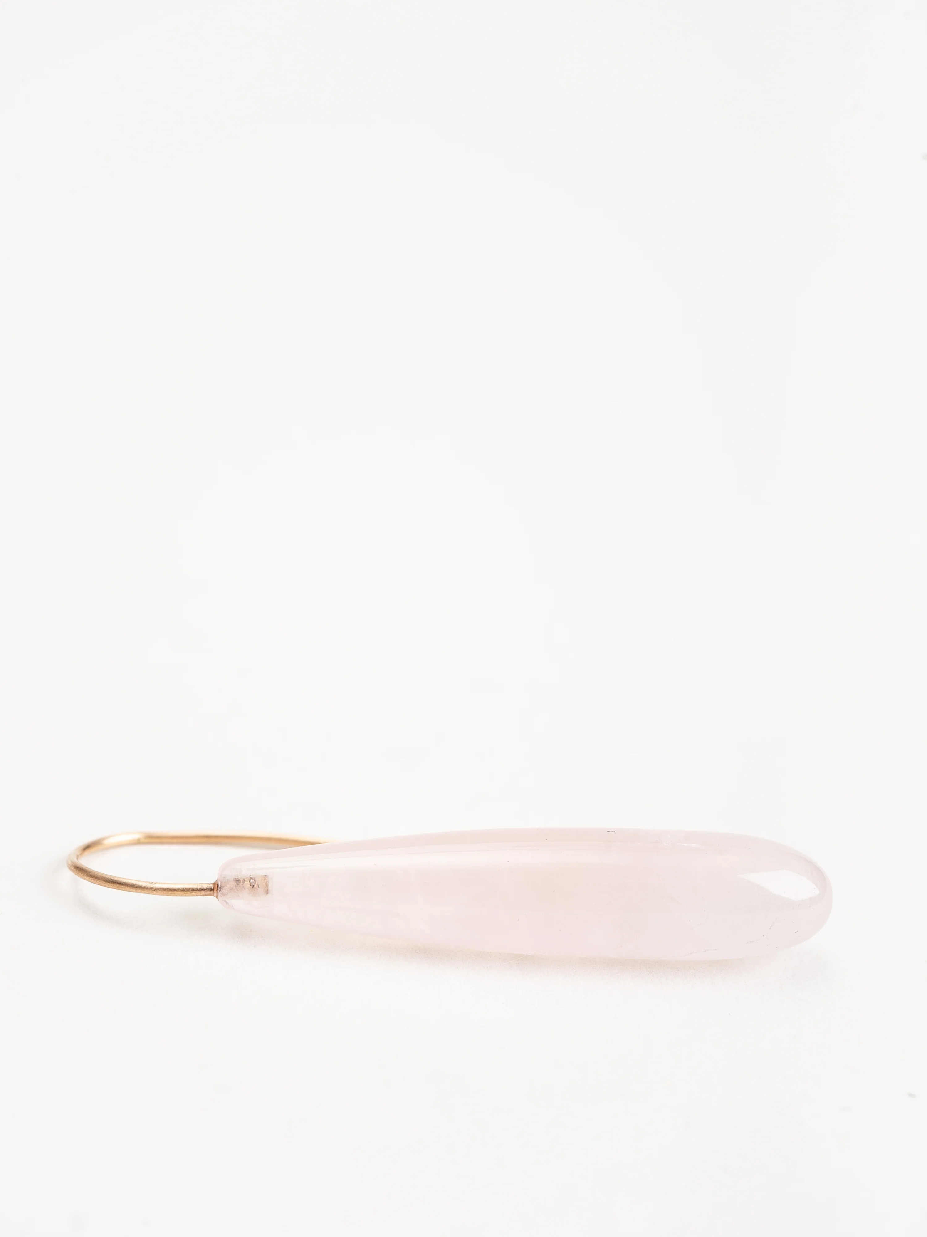rose quartz teardrop earrings - Image 2