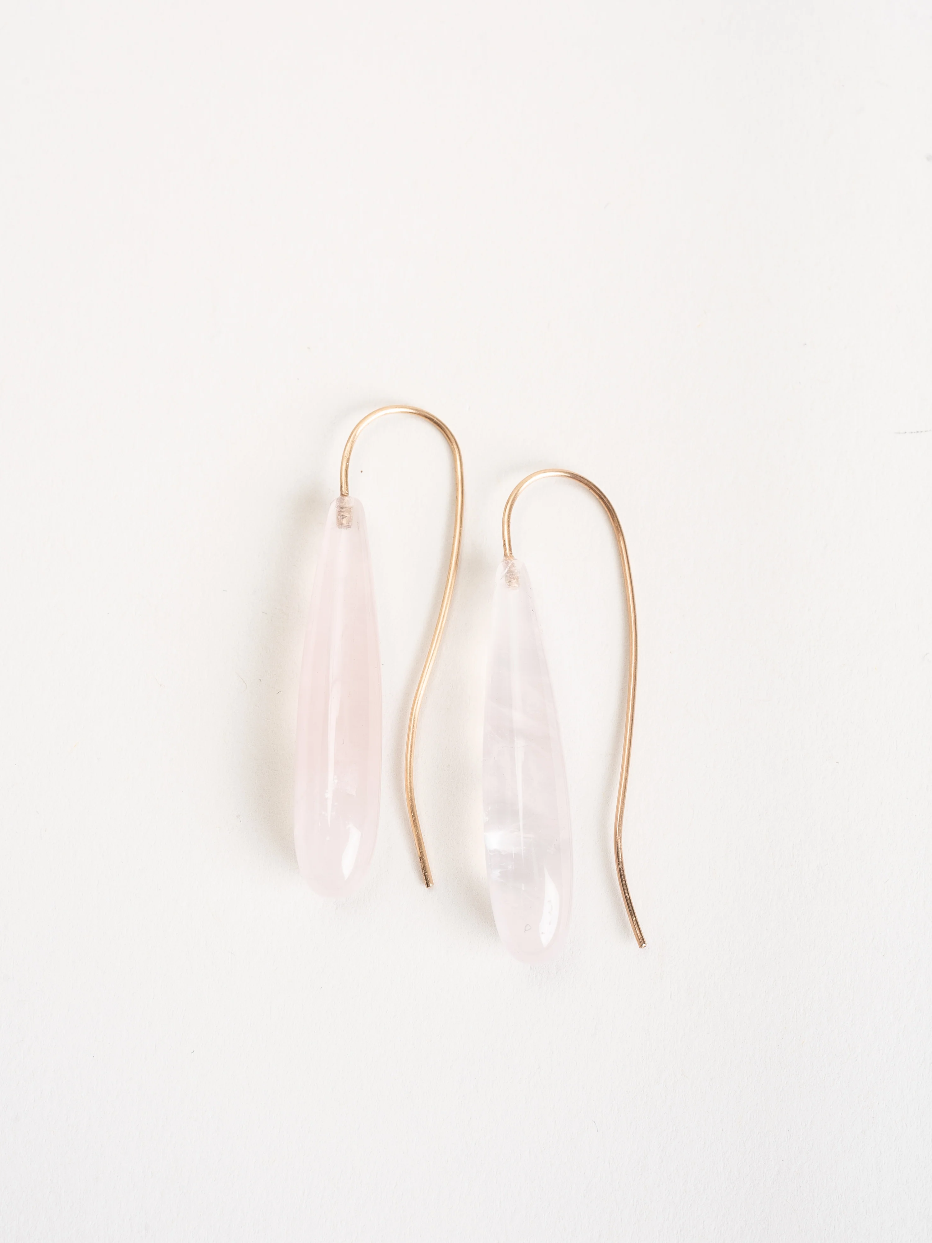 rose quartz teardrop earrings - Image 4