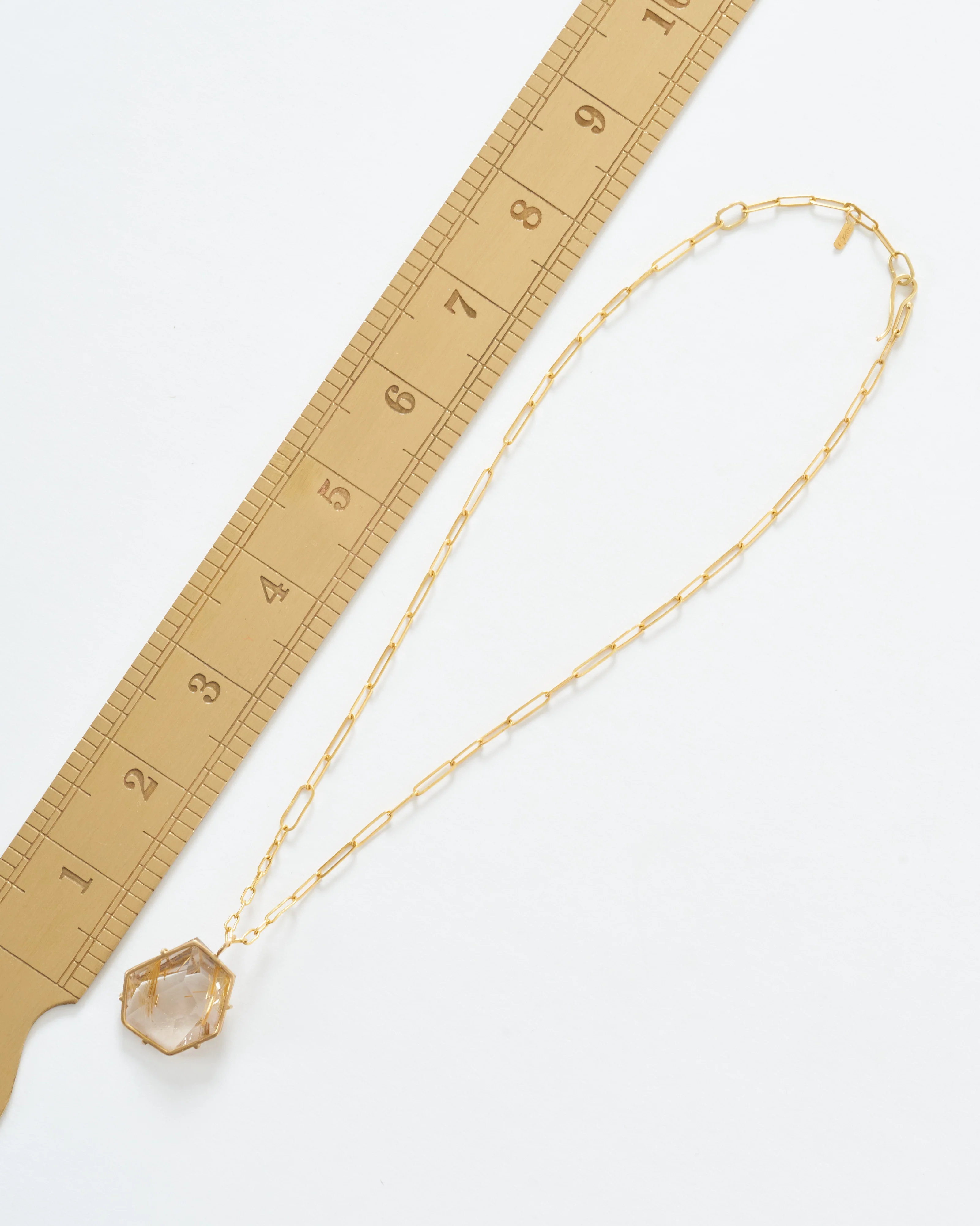rutile quartz geometric gemstone chain necklace - Image 5