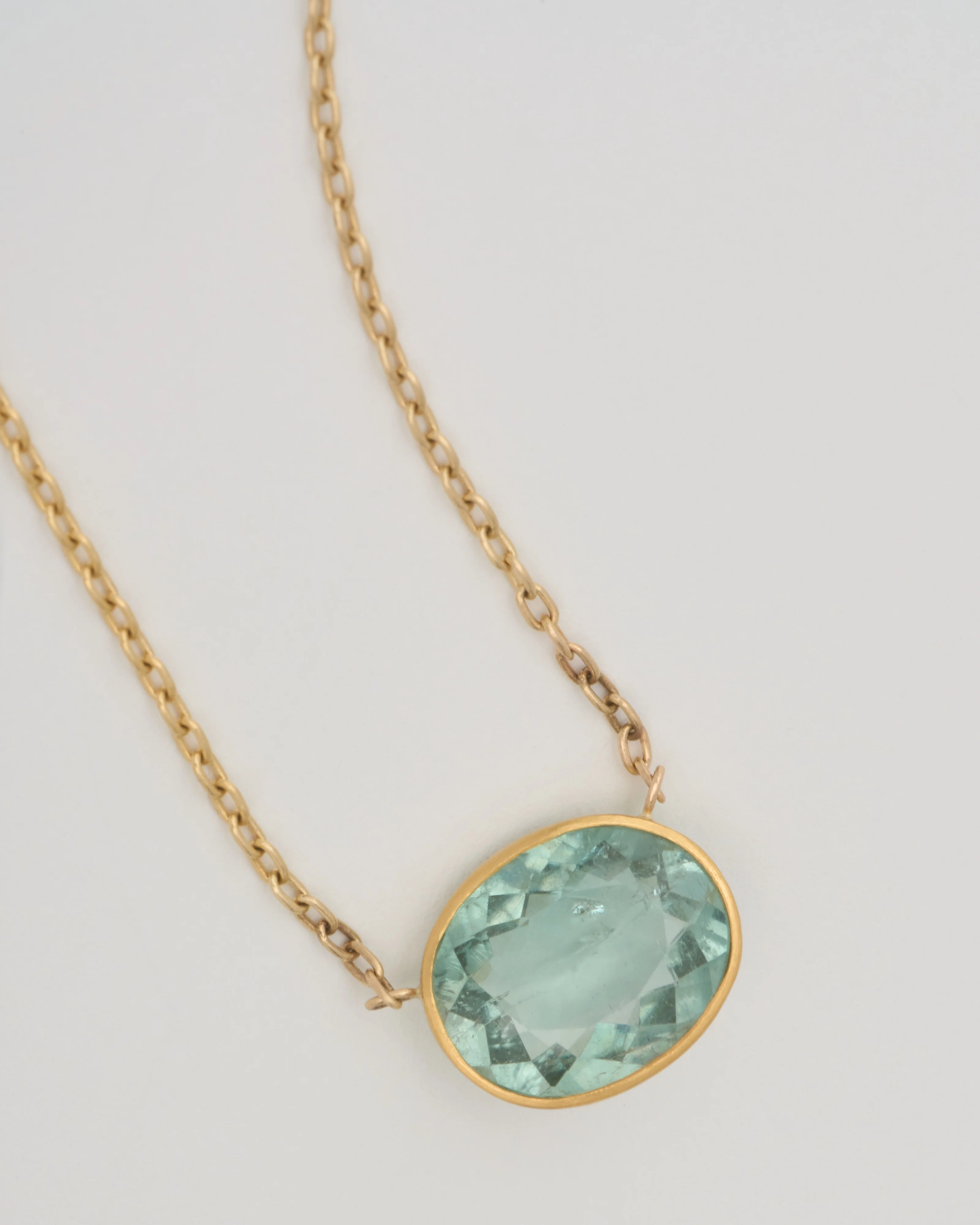 sage green tourmaline pendant necklace - Image 4