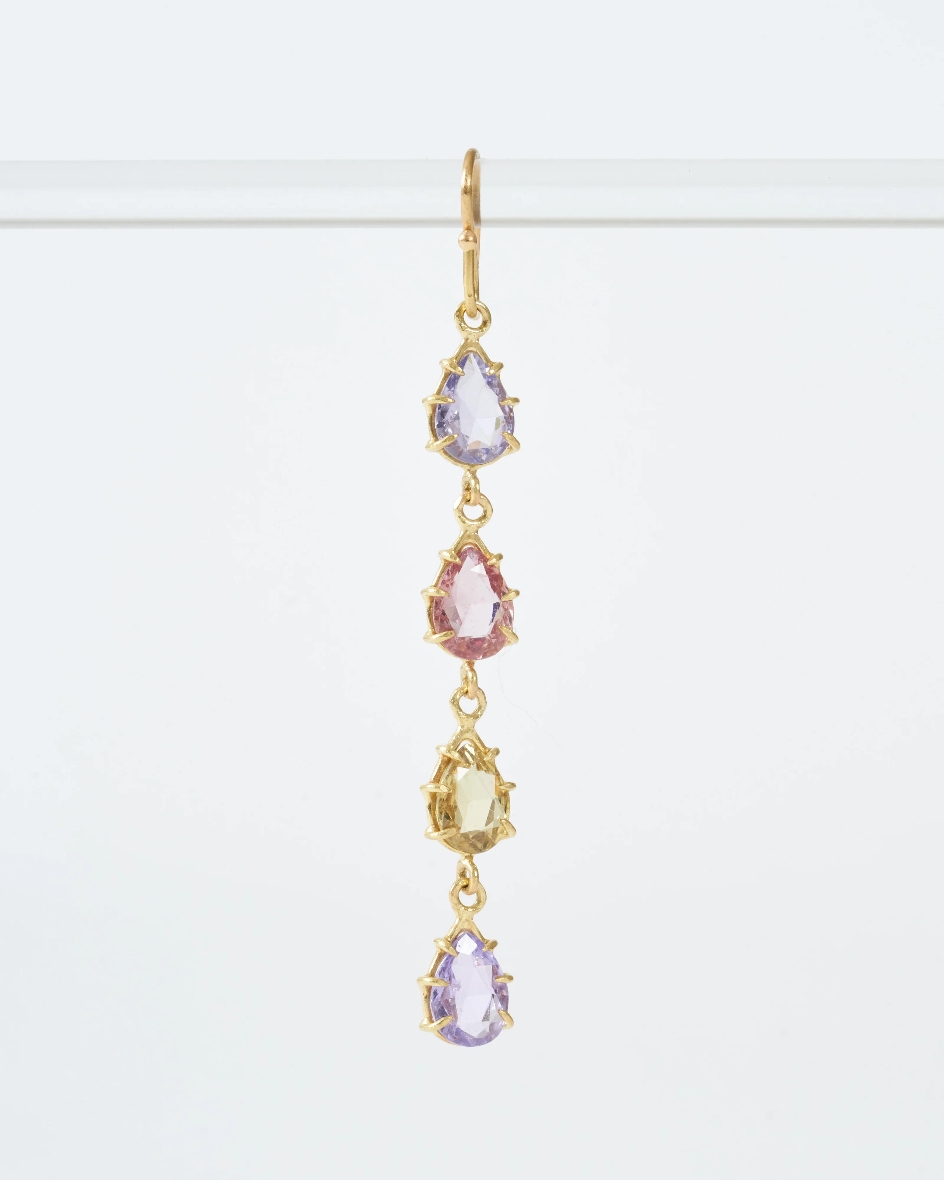 sapphire teardrop long earrings - Image 4