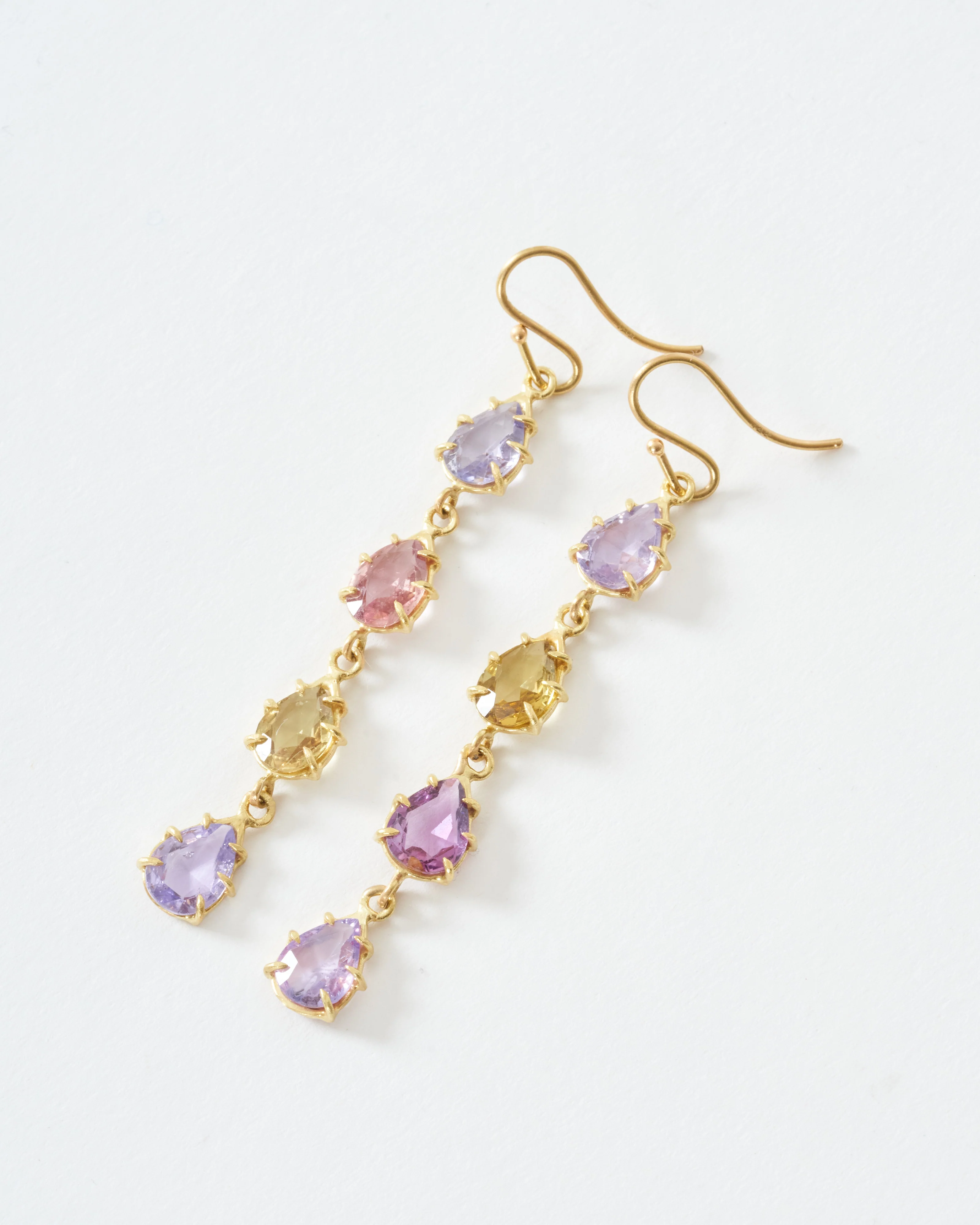 sapphire teardrop long earrings - Image 5