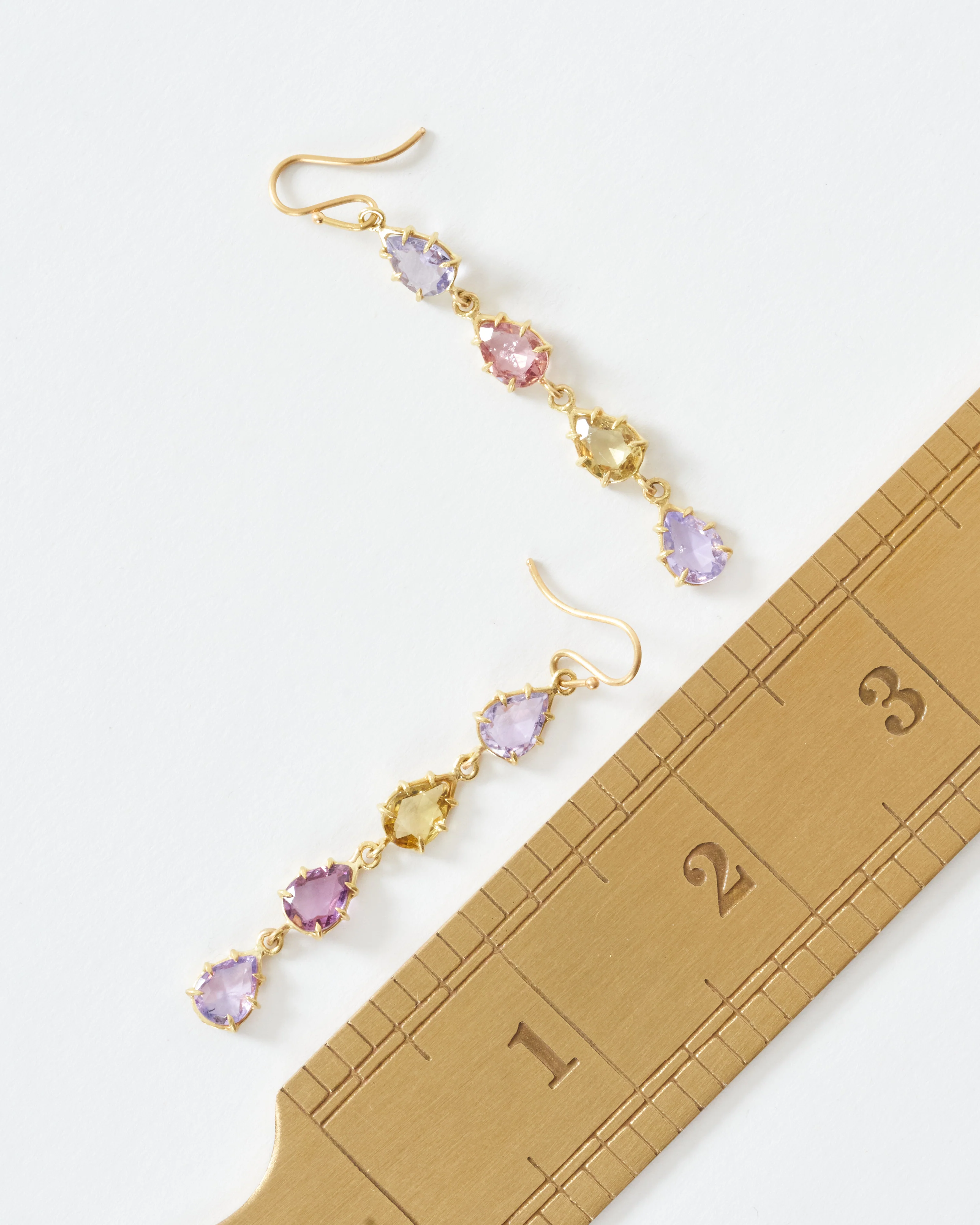 sapphire teardrop long earrings - Image 6