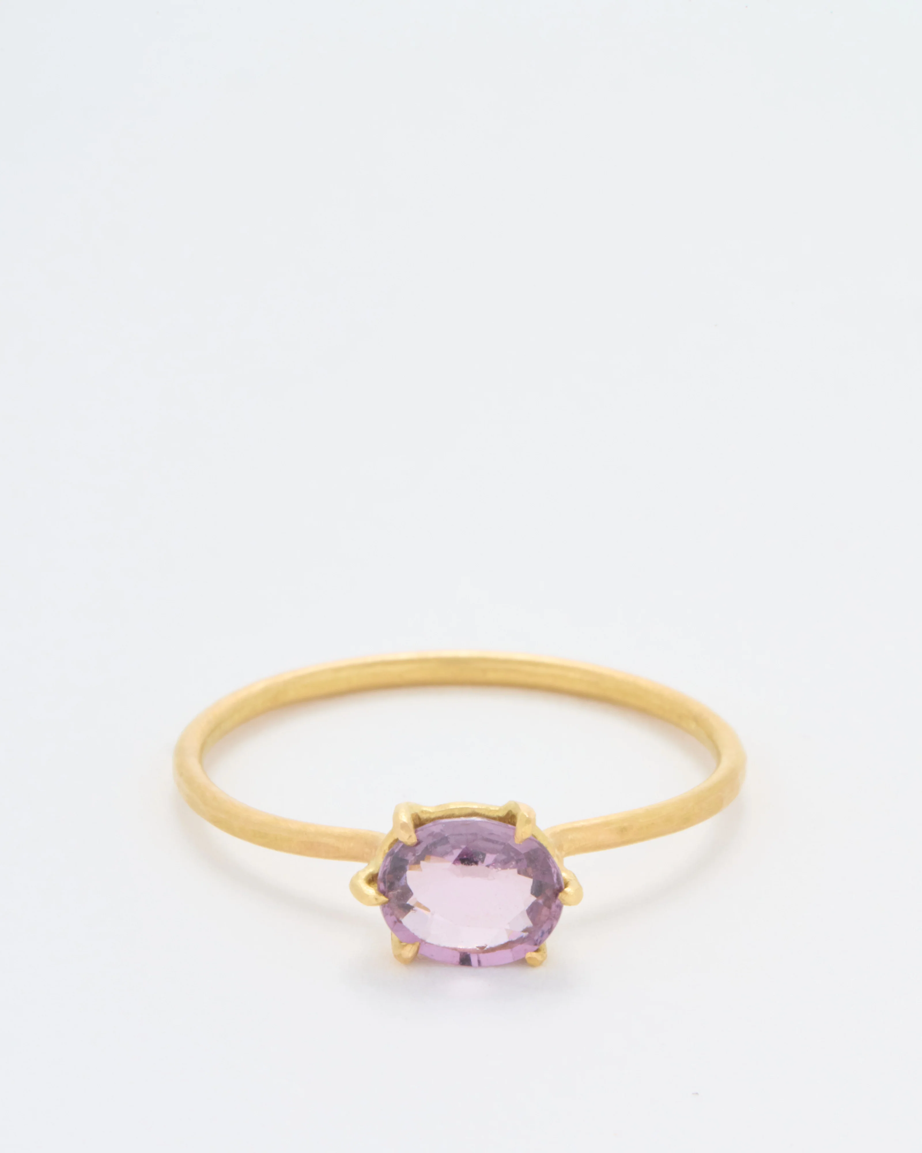 spinel mini oval gem ring