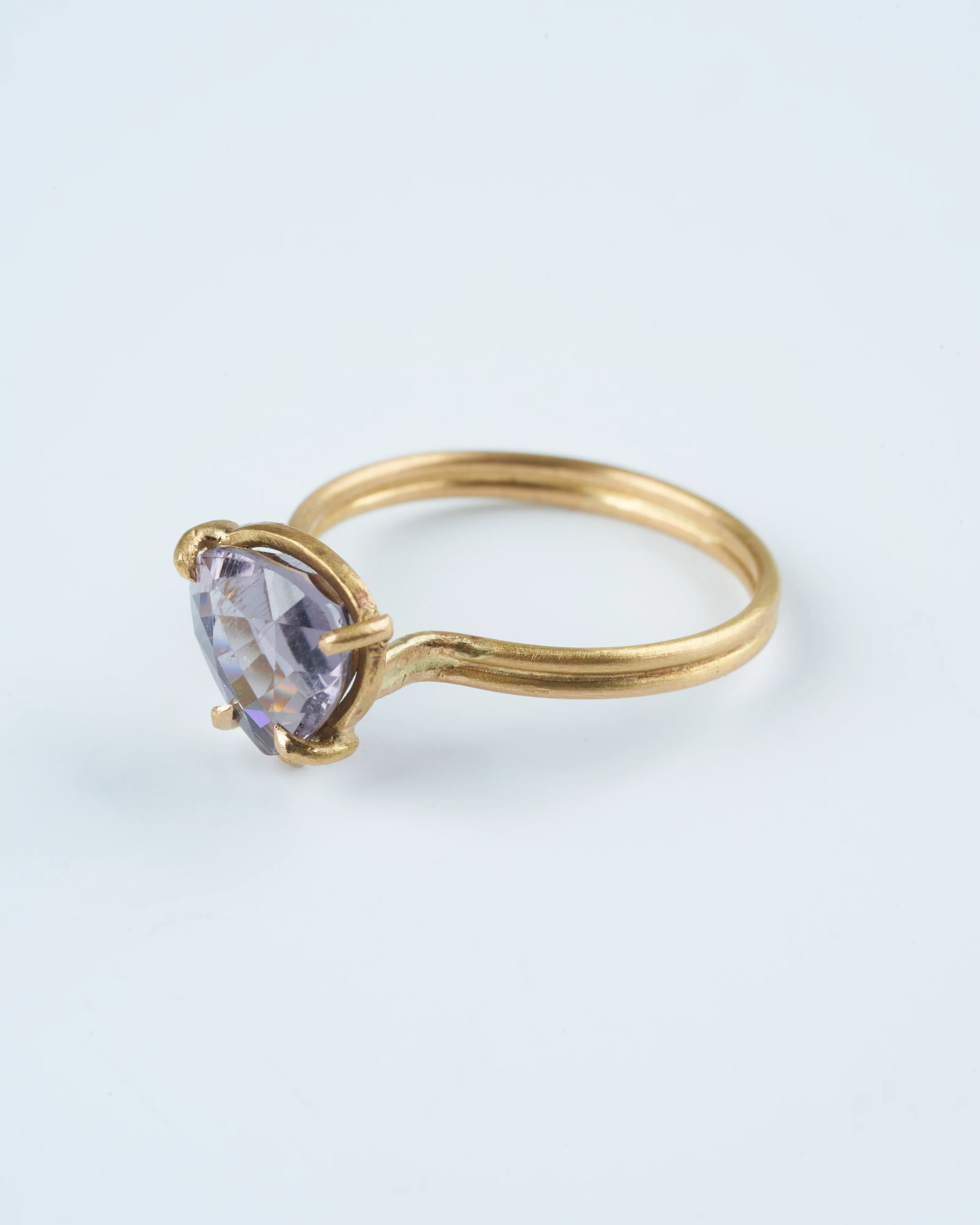 spinel teardrop ring - purple/ gold - Image 2