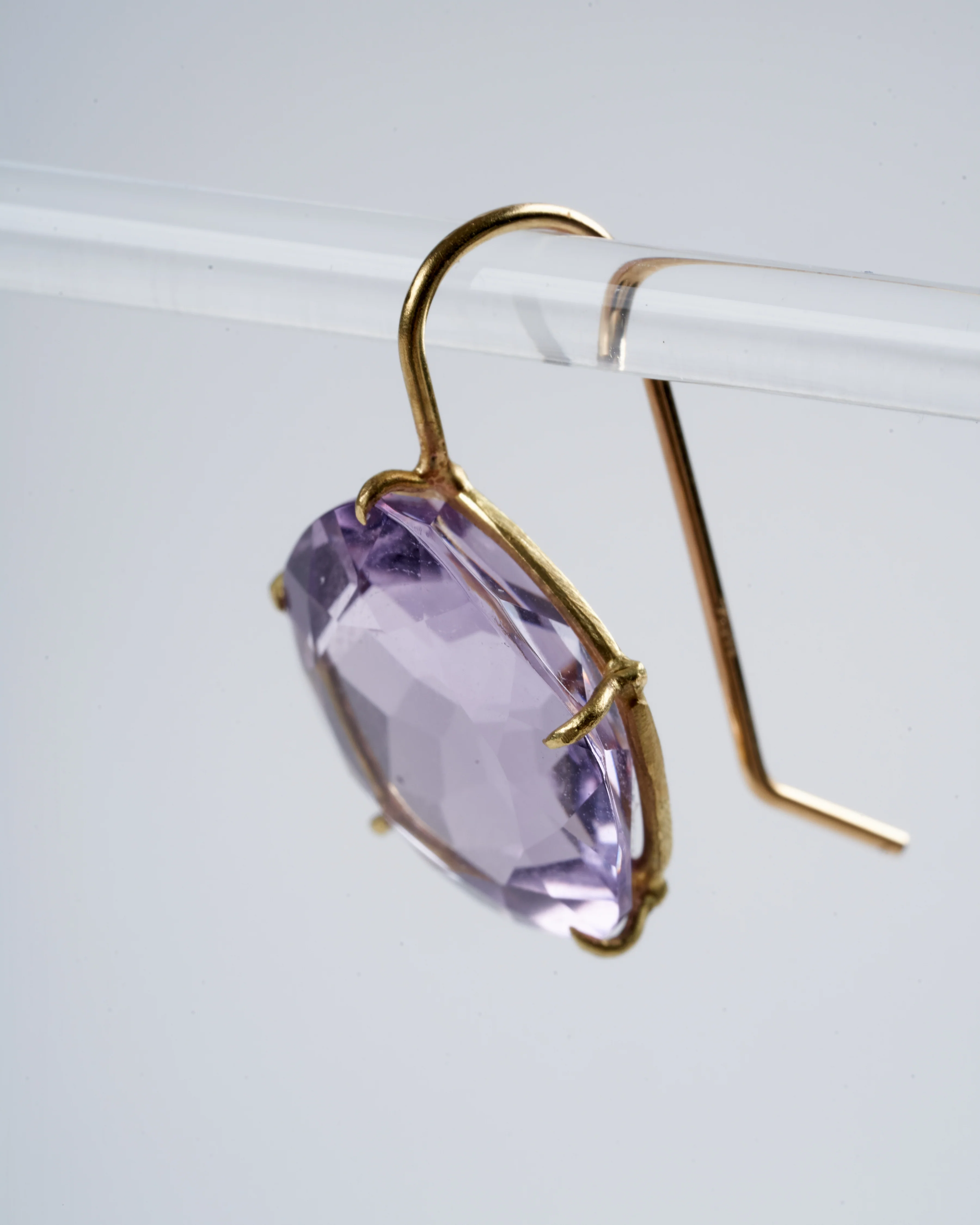 violet amethyst petal earring - Image 2