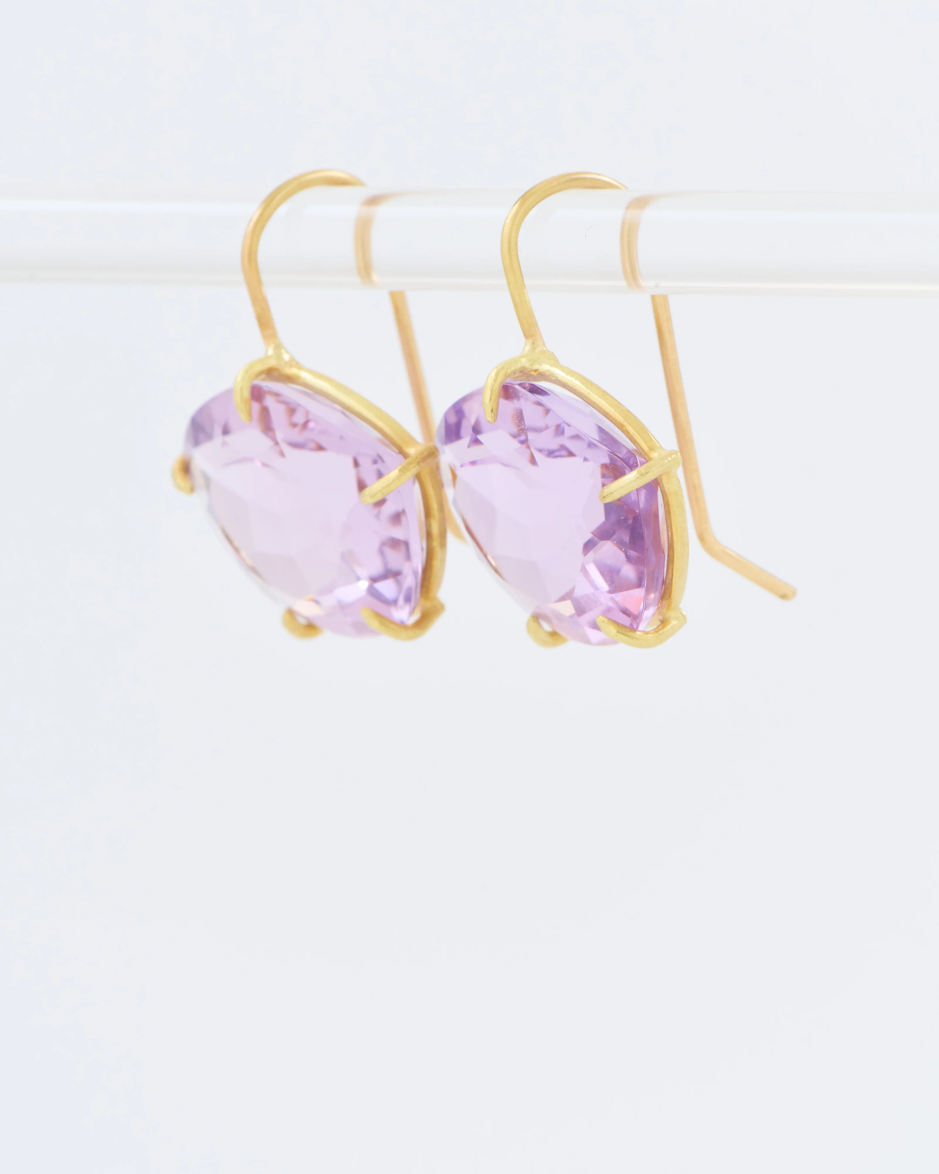 violet amethyst petal earrings - Image 3