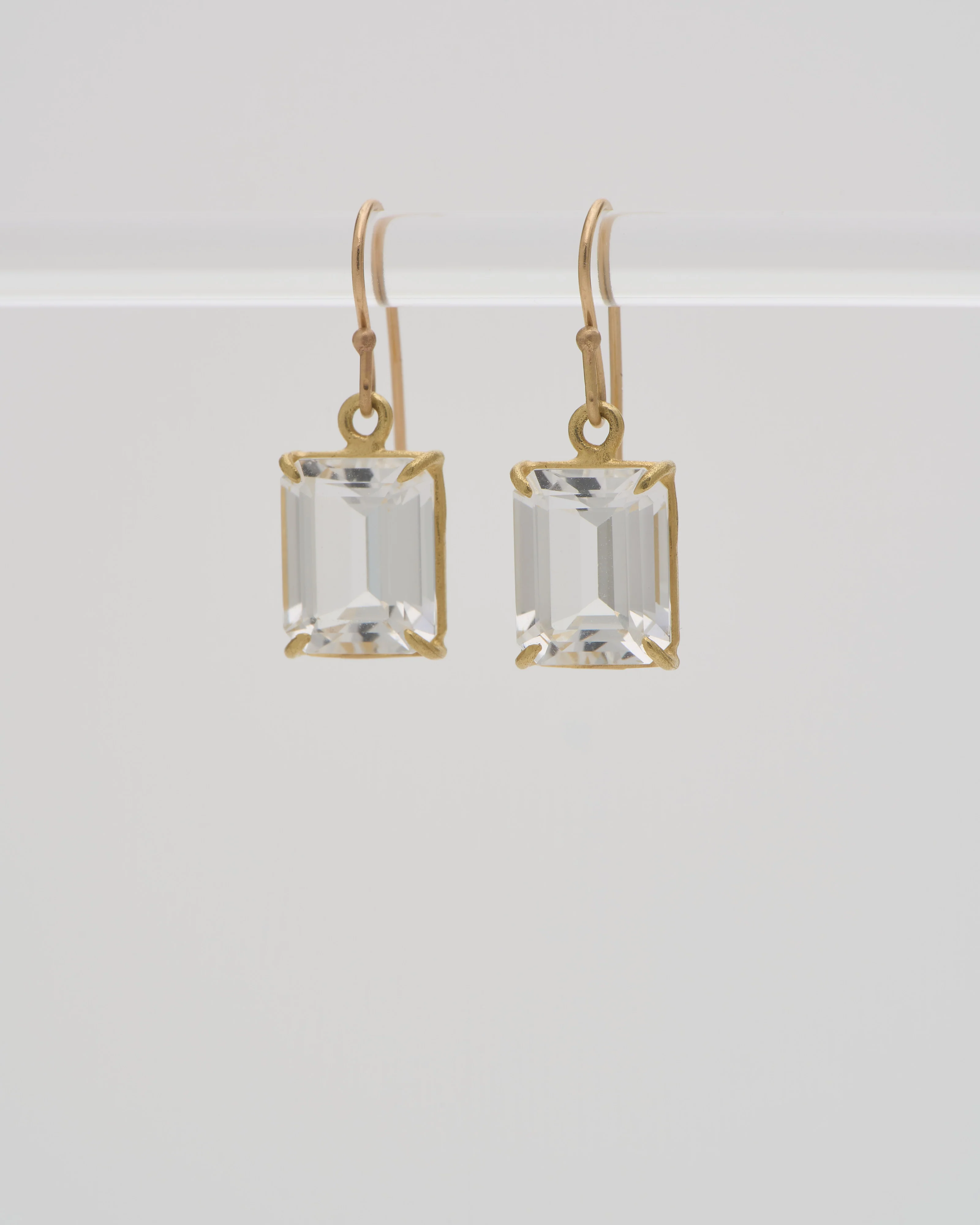 white topaz drop earrings - Image 4