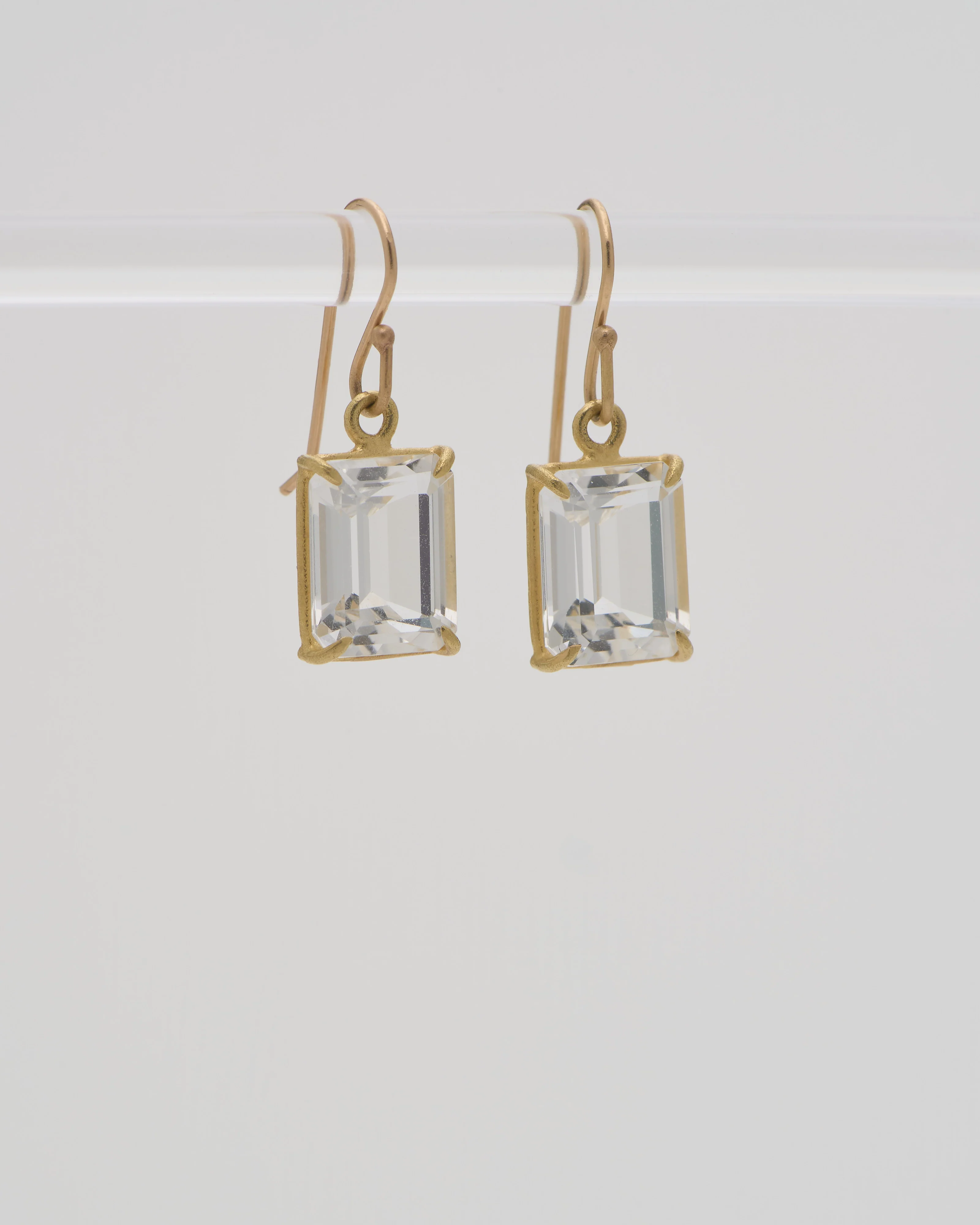 white topaz drop earrings - Image 5
