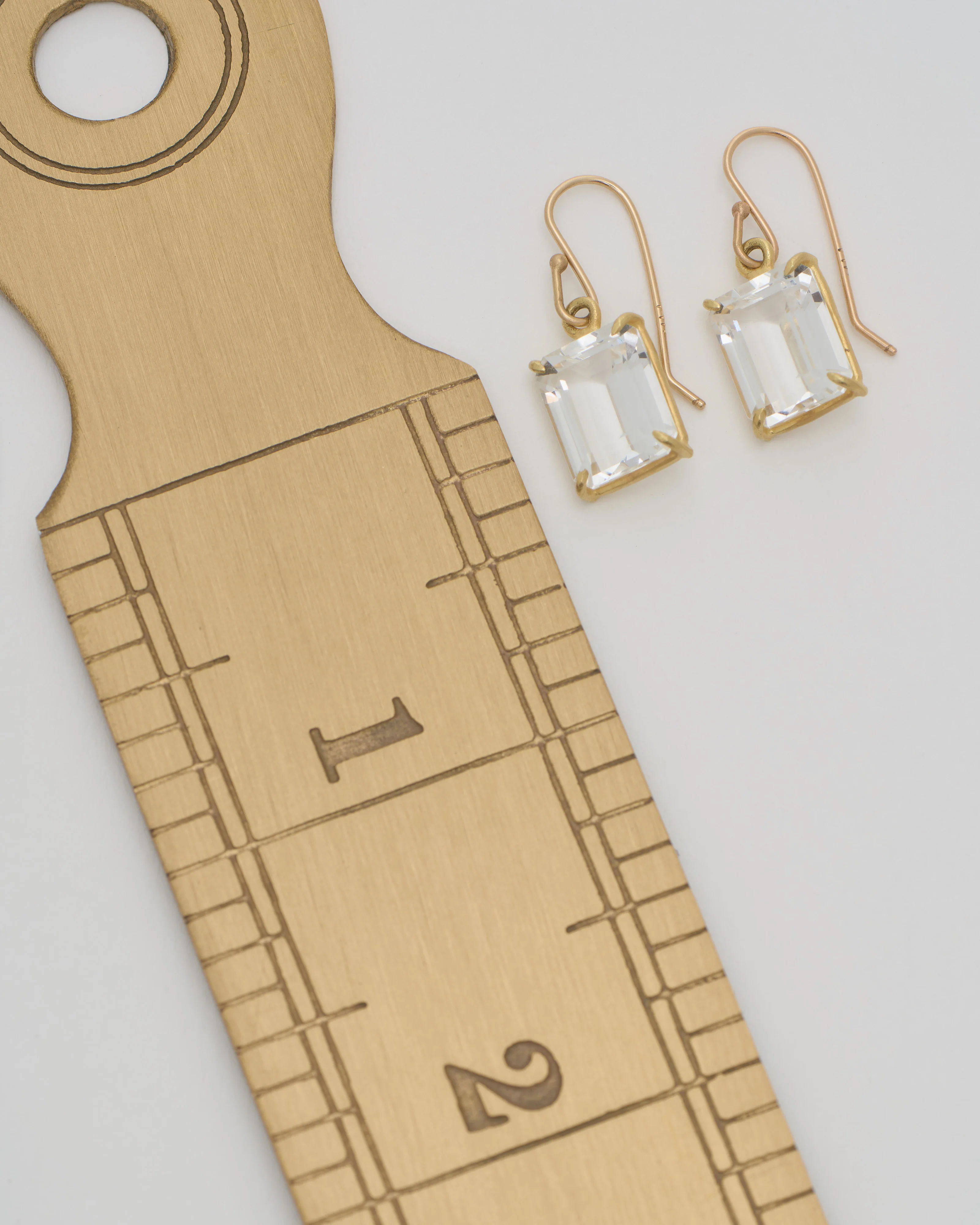white topaz drop earrings - Image 6