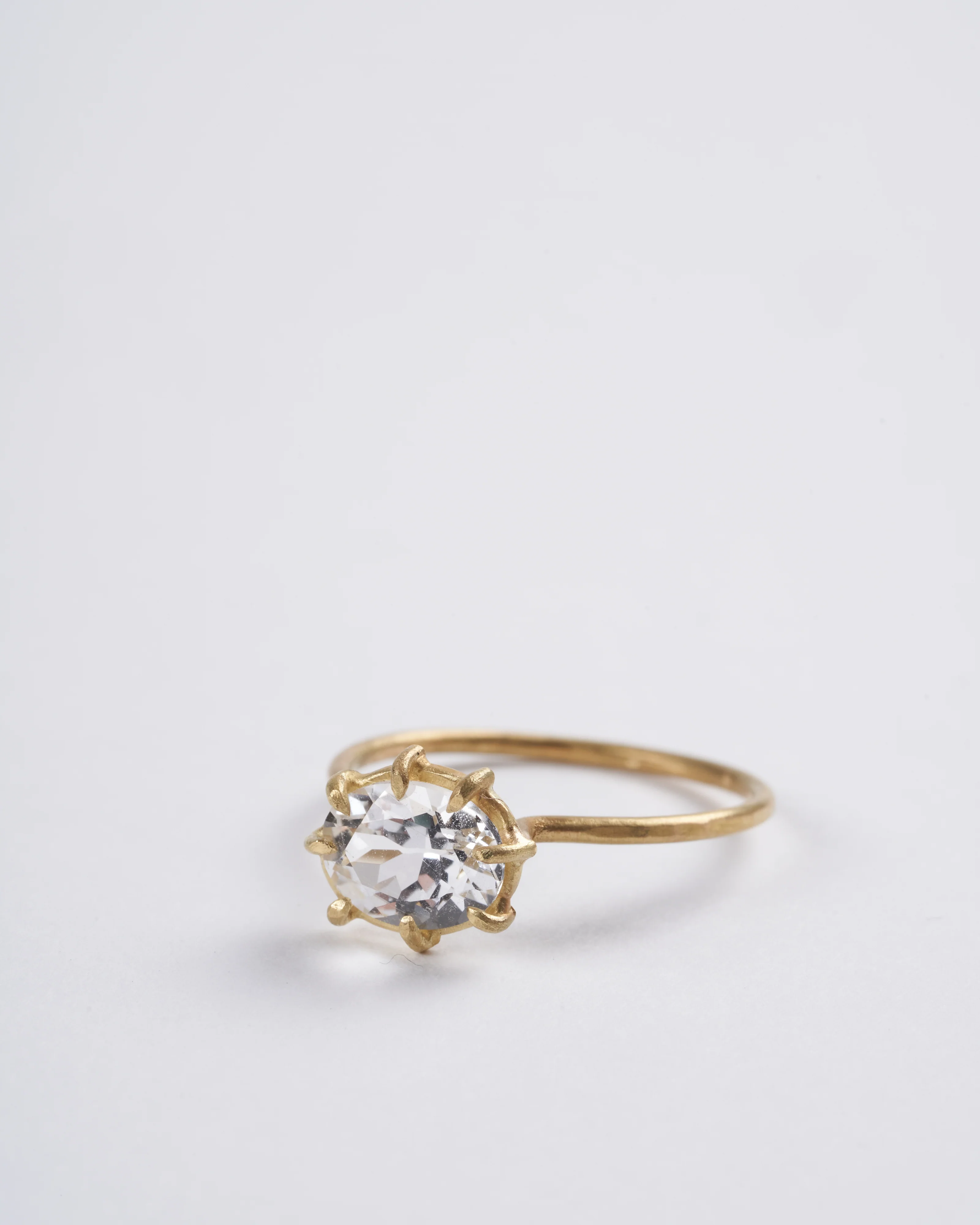 white topaz mini gem ring - Image 2