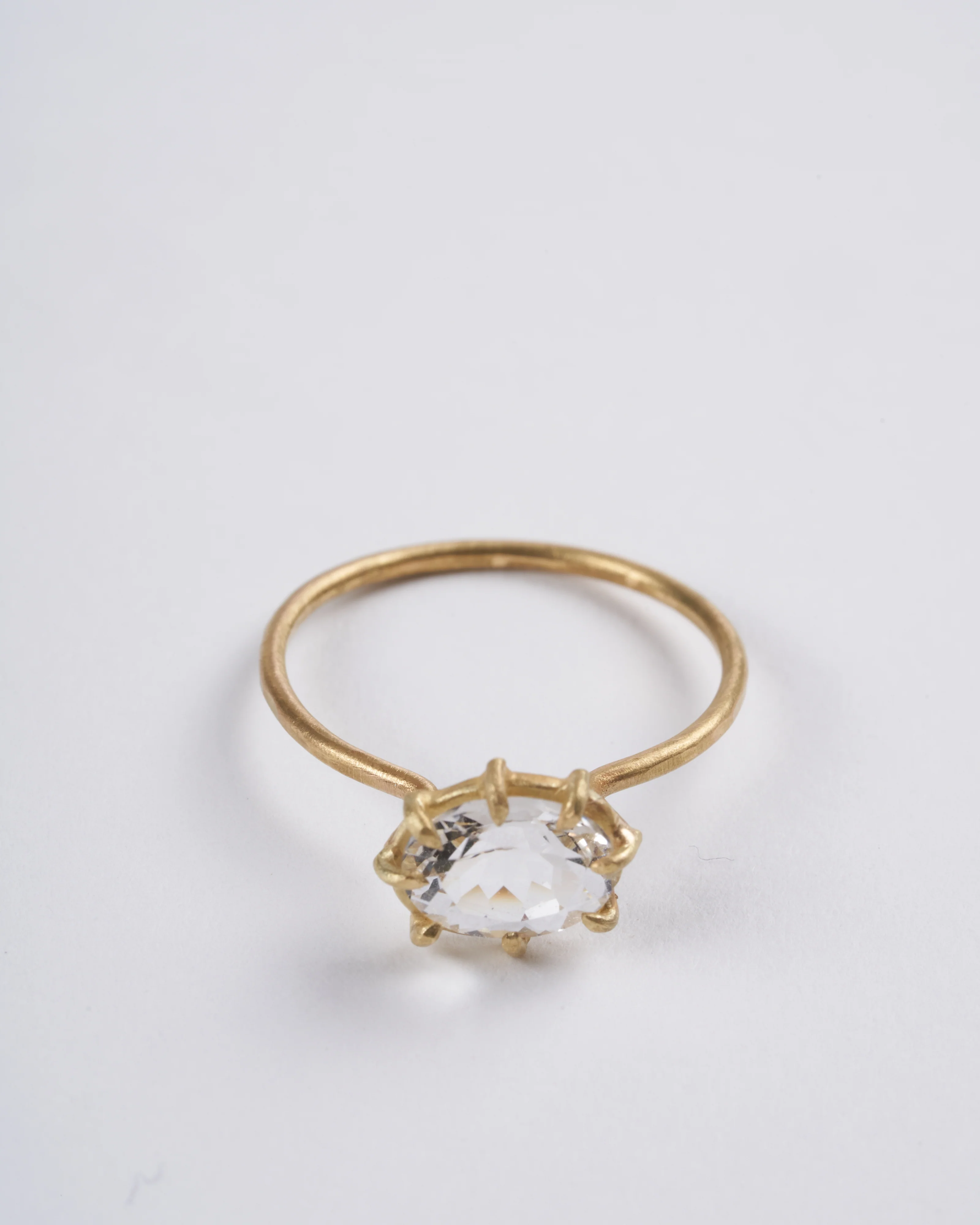 white topaz mini gem ring - Image 3