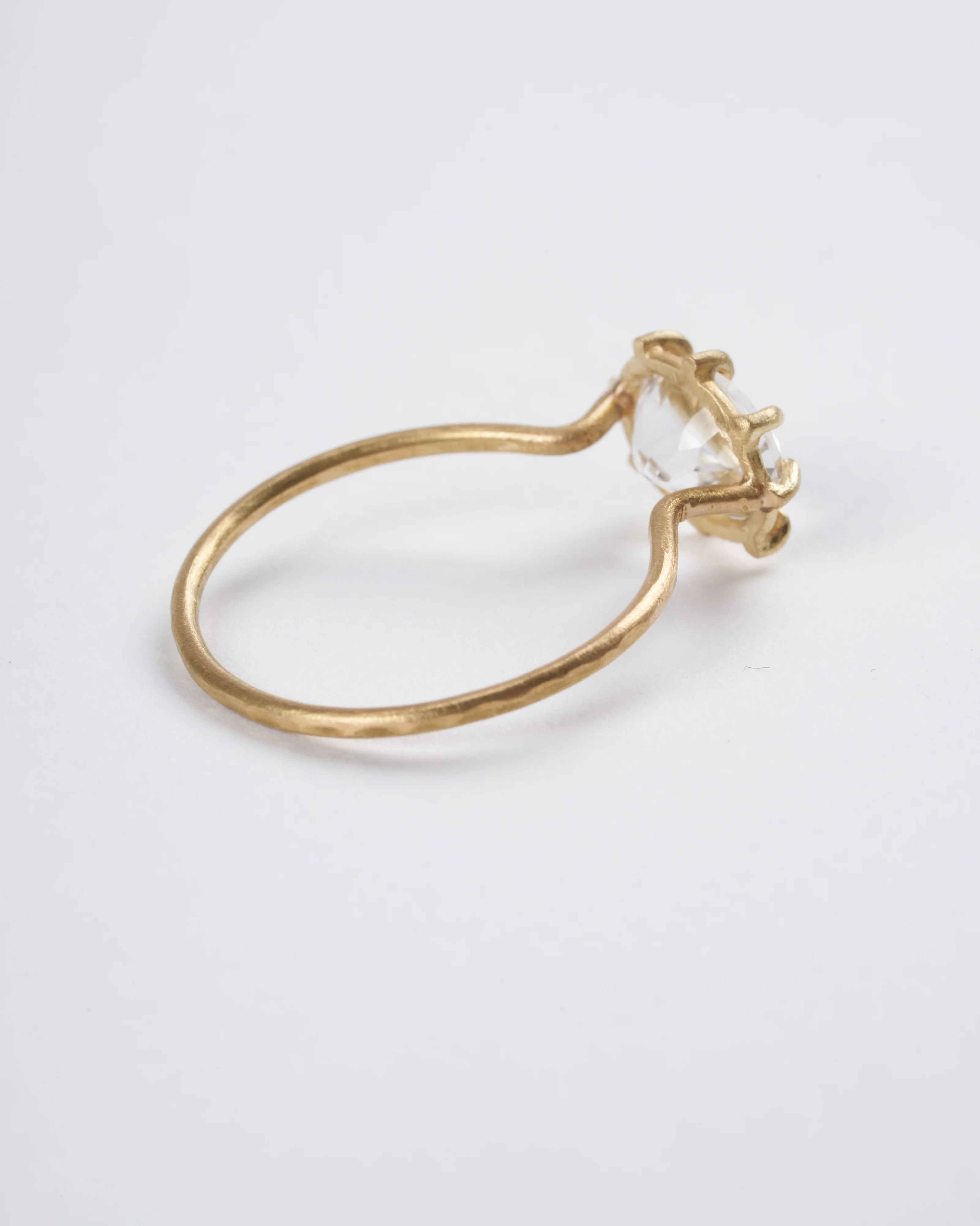 white topaz mini gem ring - Image 4