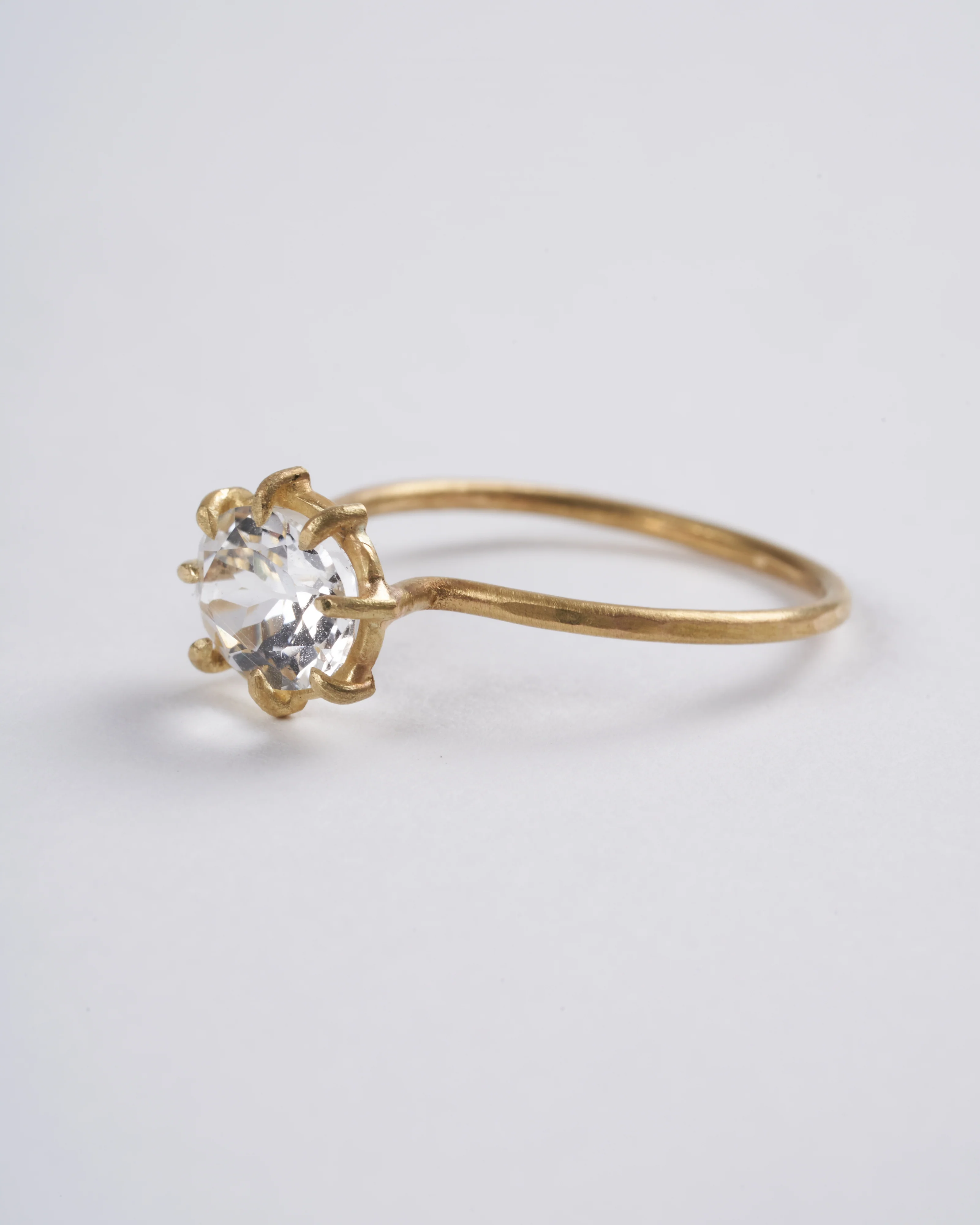 white topaz mini gem ring - Image 5