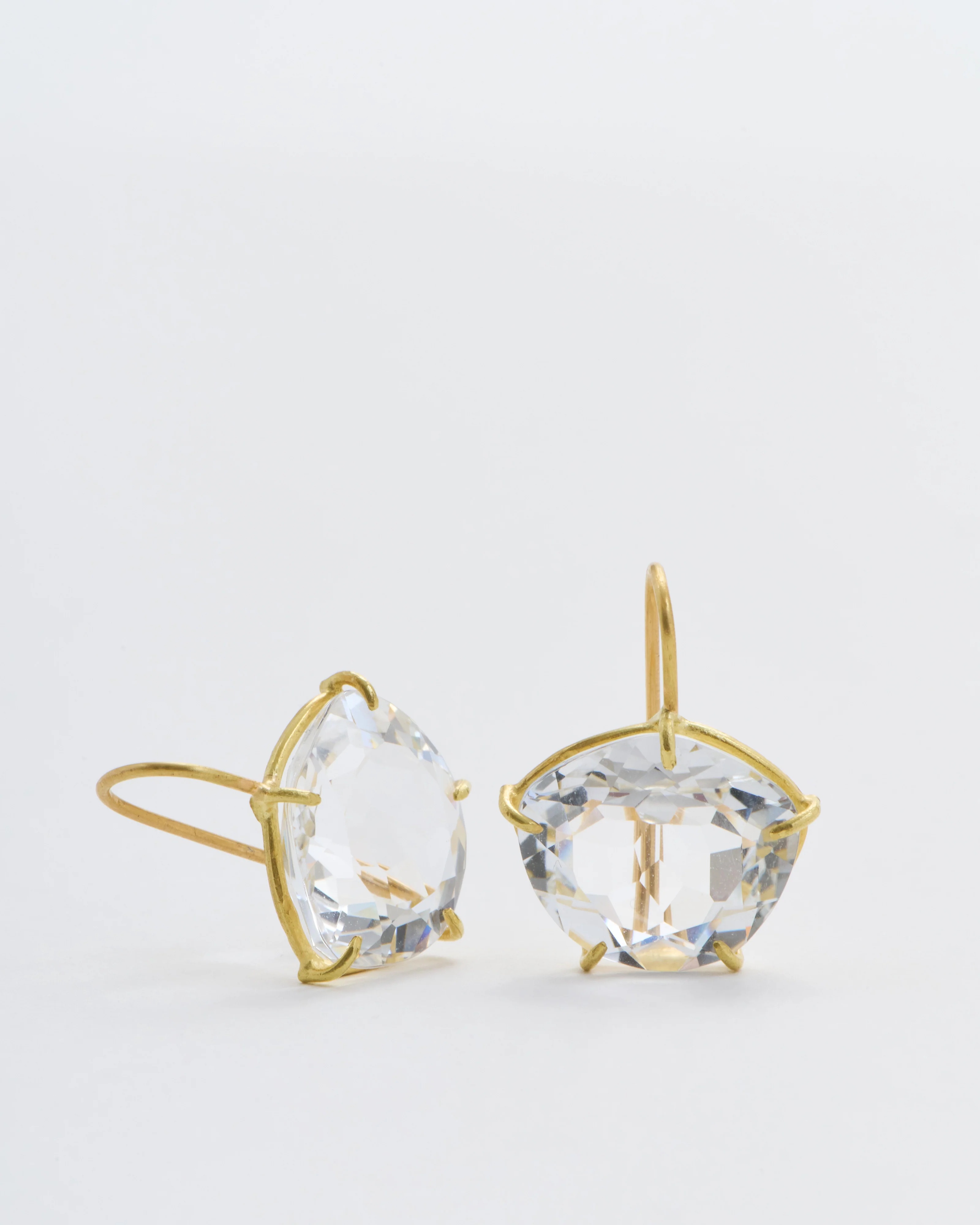 white topaz petal earring - Image 4