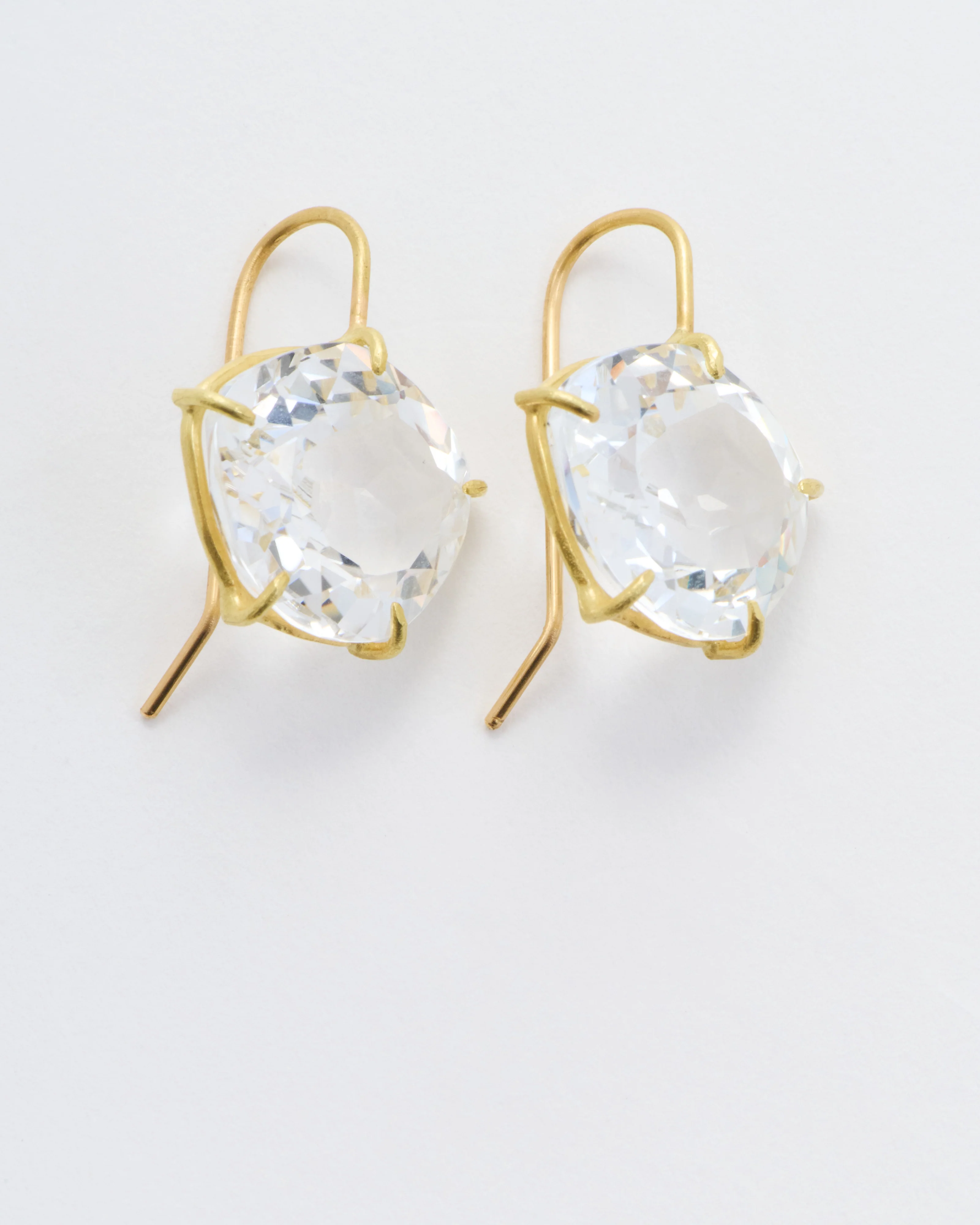 white topaz petal earring - Image 5