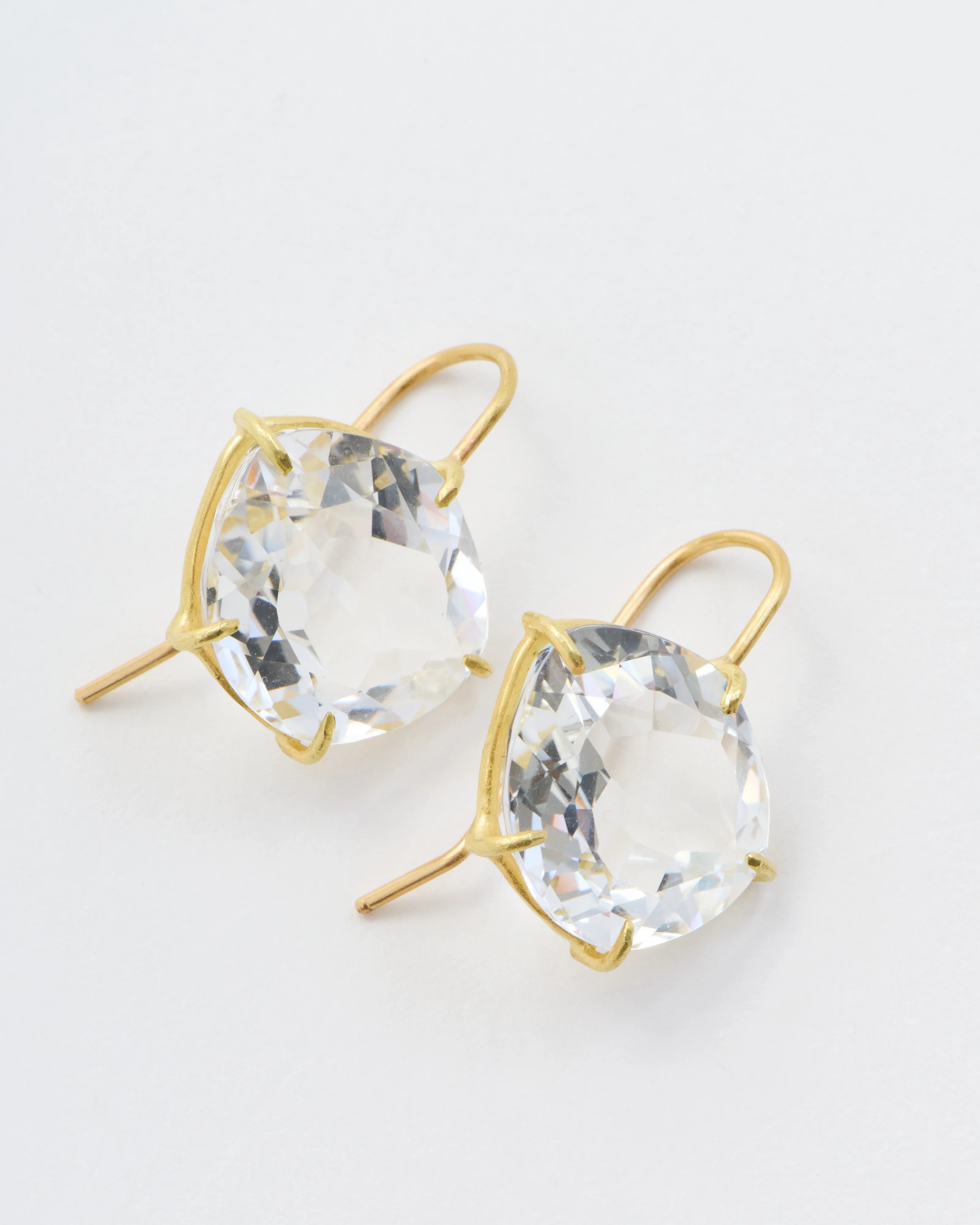 white topaz petal earring - Image 6