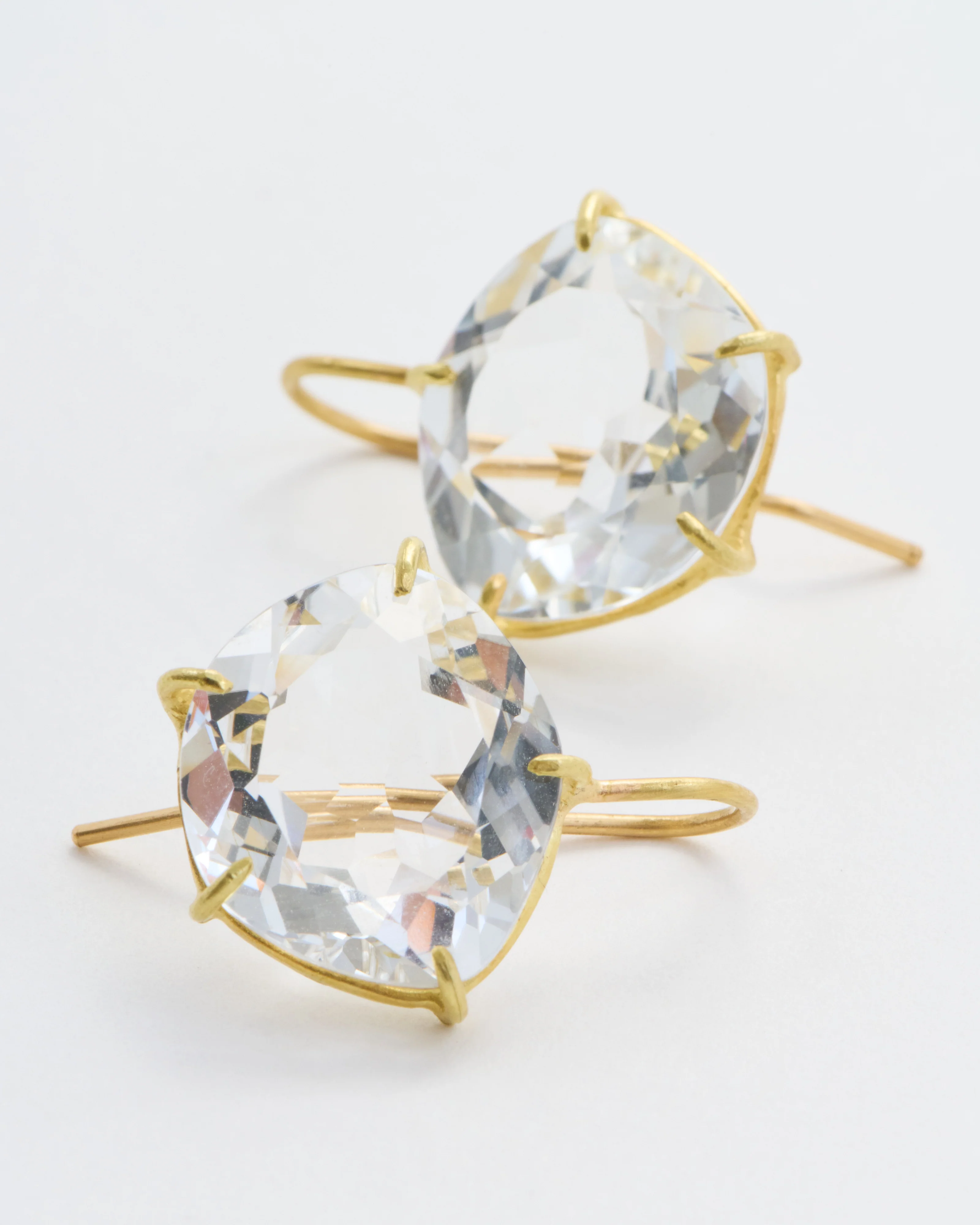 white topaz petal earring - Image 8