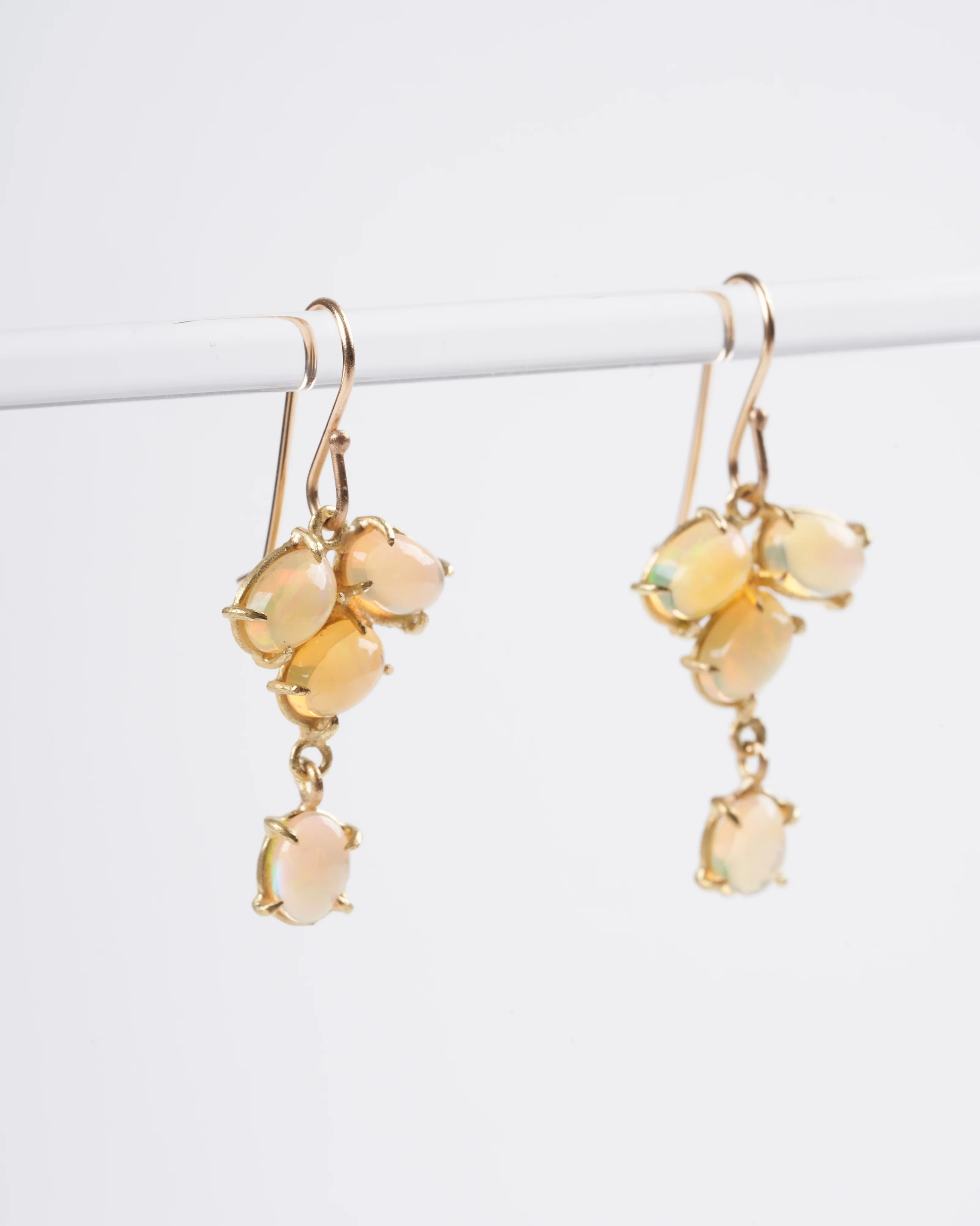 yellow opal mini florette earrings - Image 3
