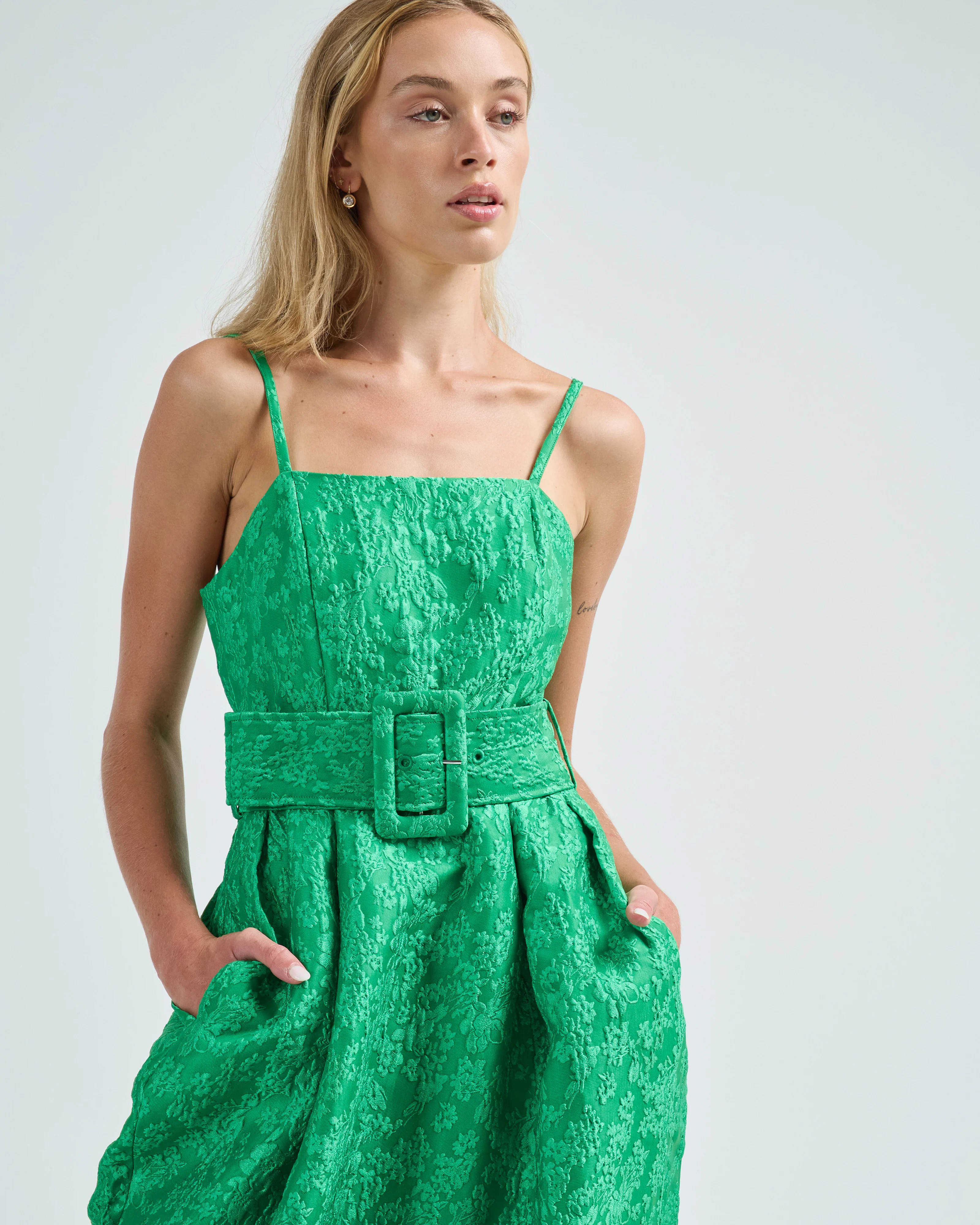 artichoke dress w/ belt - Image 2