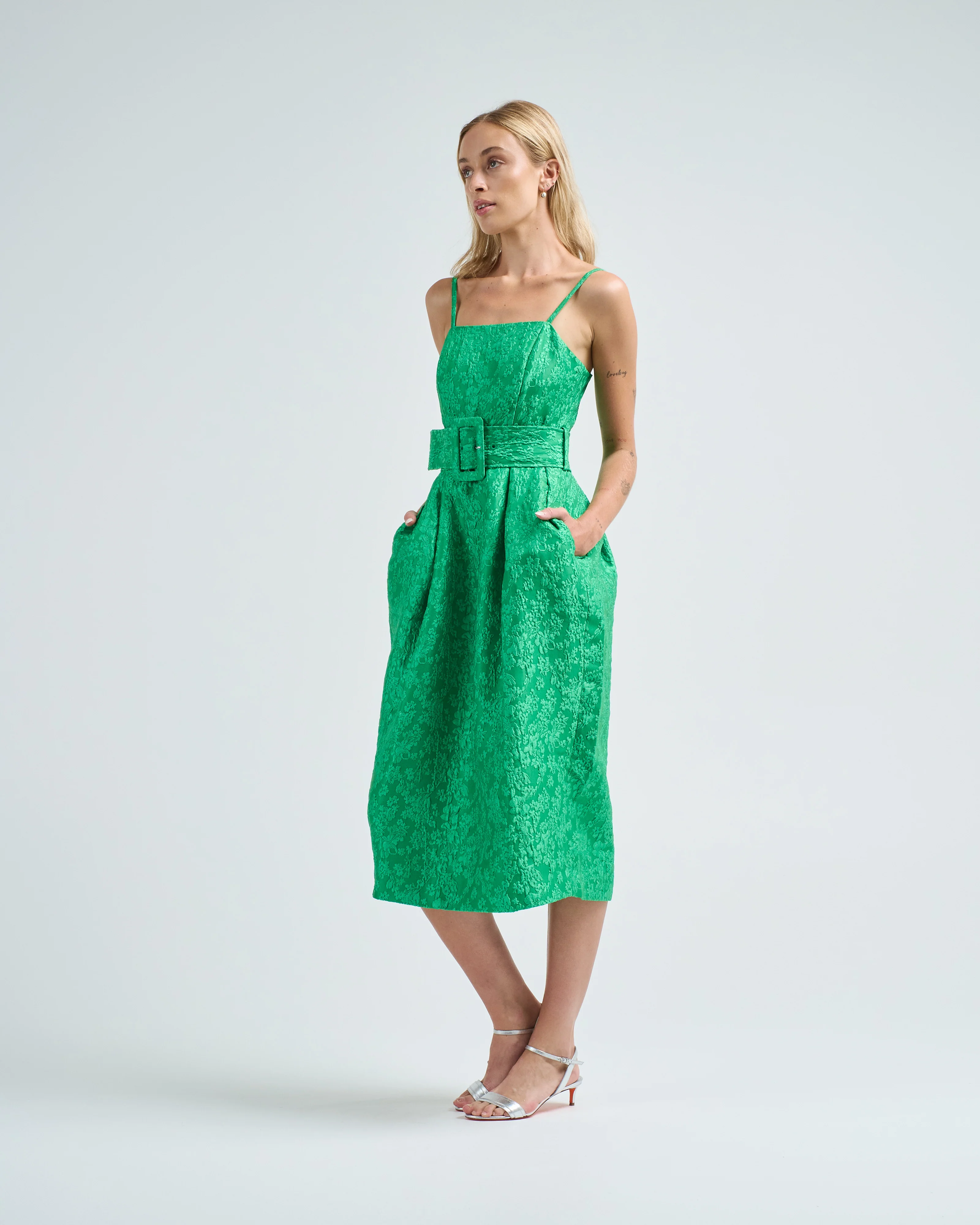 artichoke dress w/ belt - Image 3