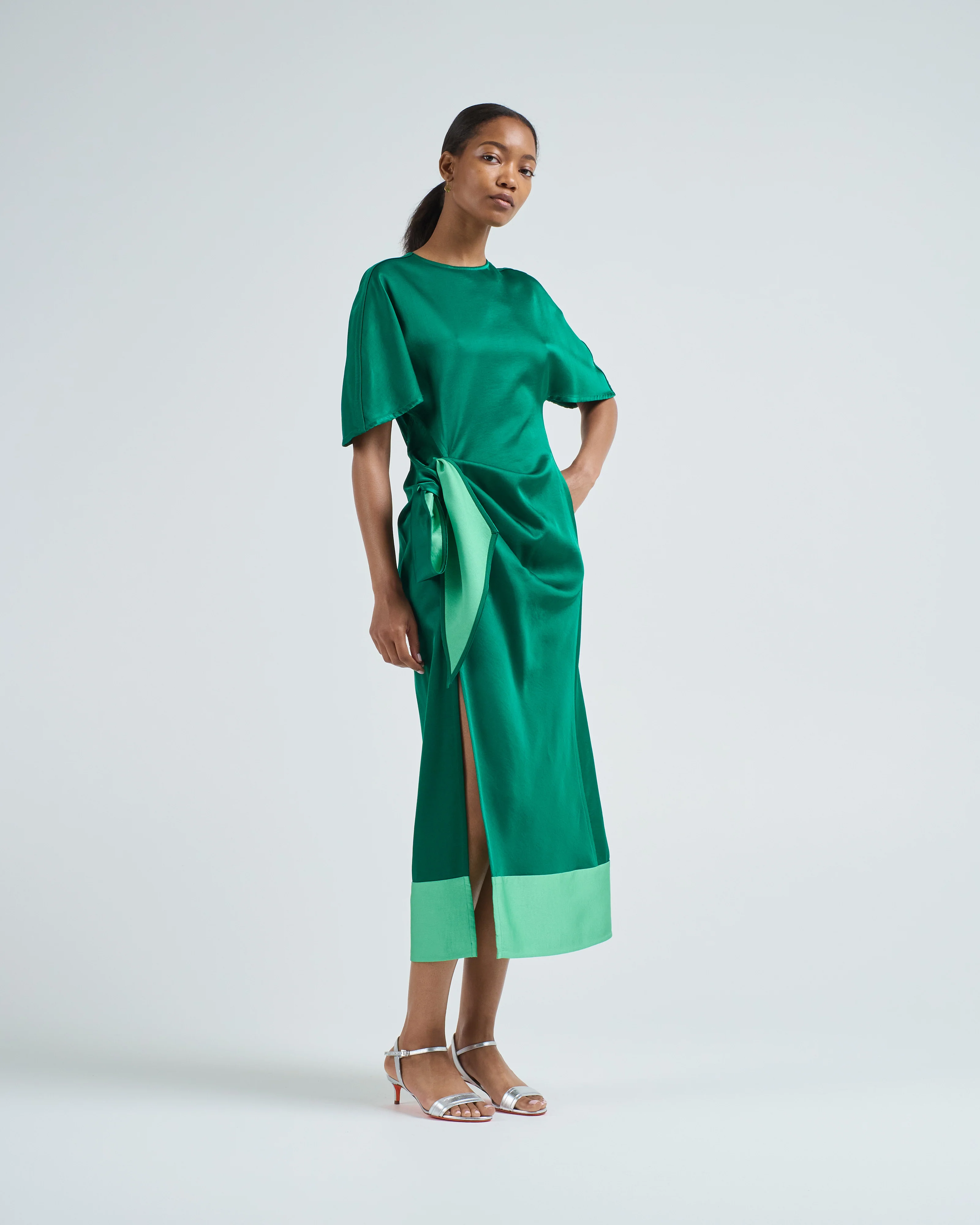 sash & slit dress - Image 3